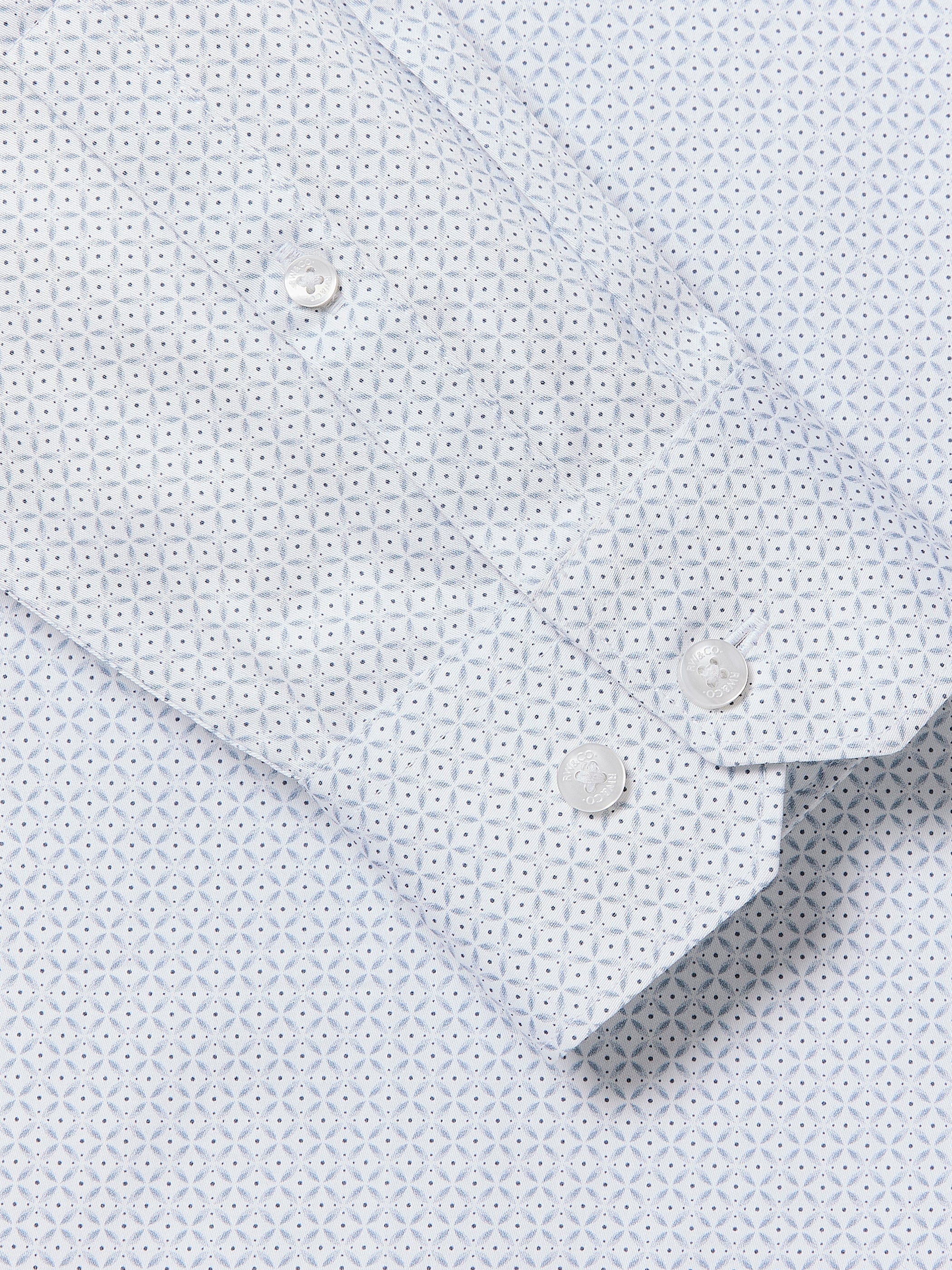 RW&CO Tailored-Fit Dress Shirt with Geo Pattern