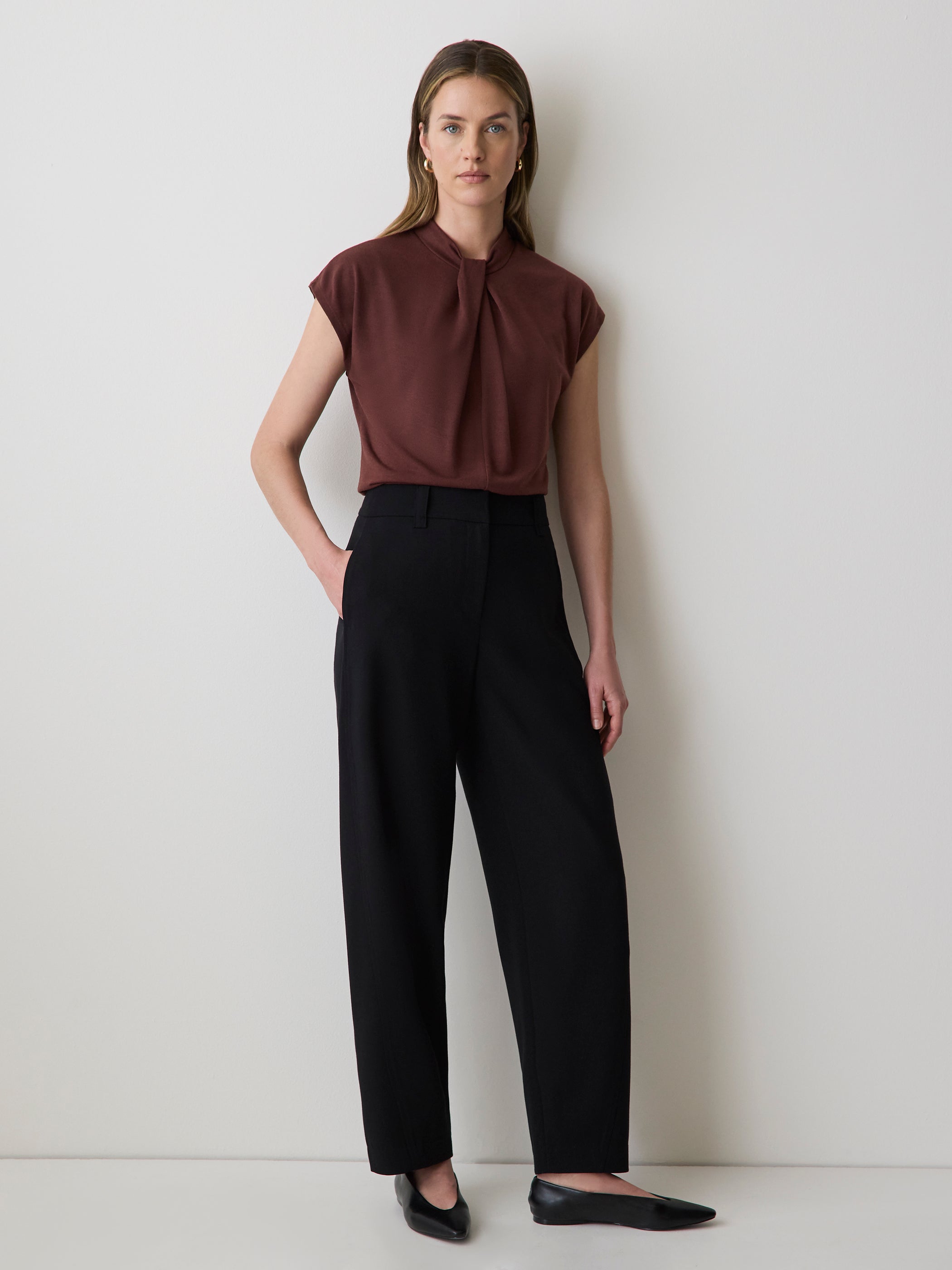 RW&CO High-Rise Barrel-Leg Pant