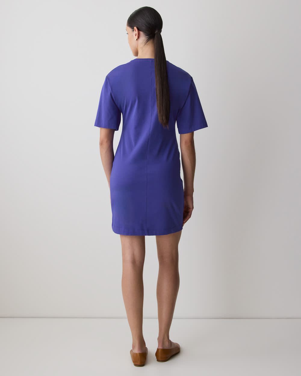 RW&CO Short-Sleeve Crew-Neck Mini Dress