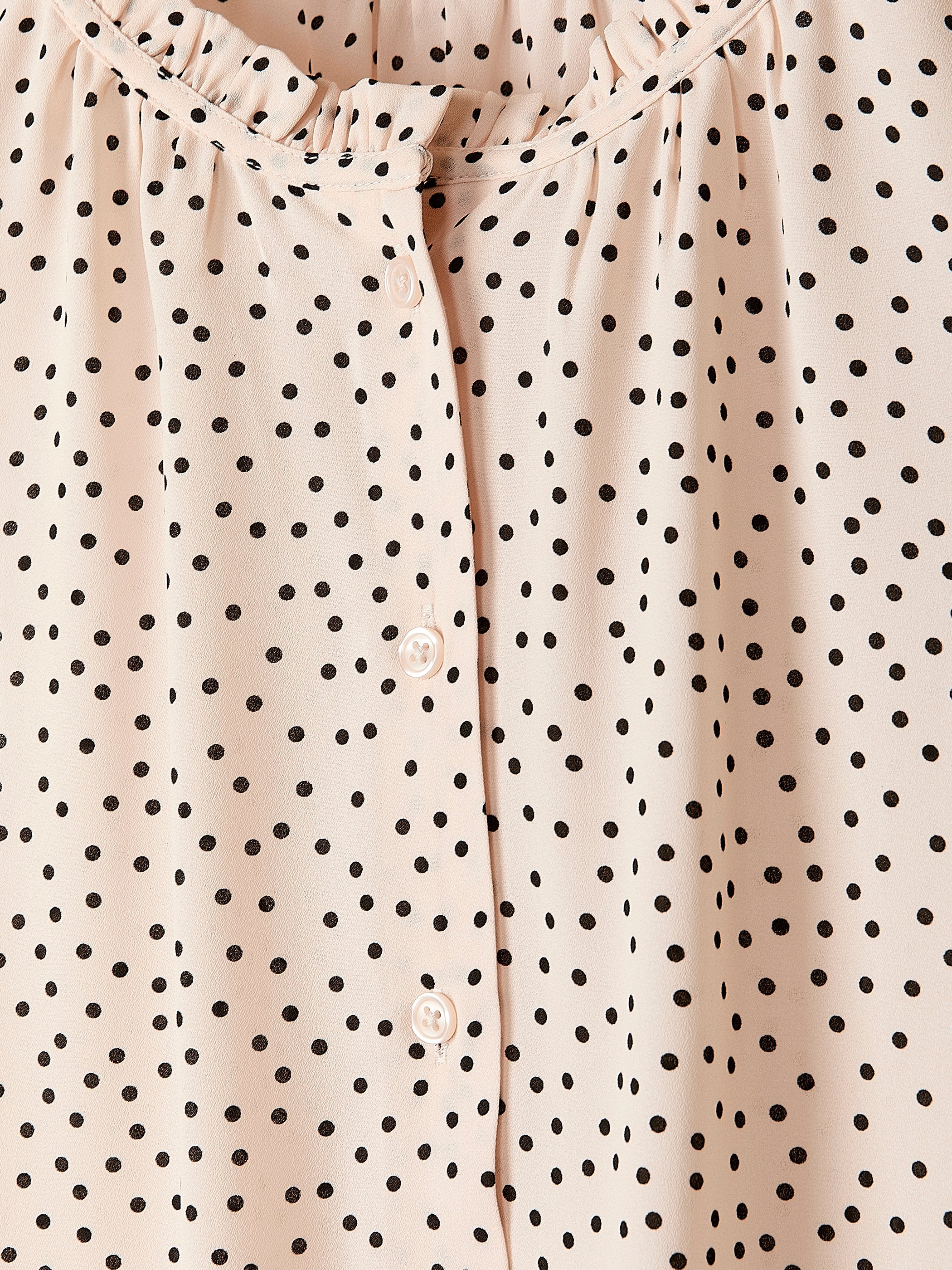 RW&CO Sleeveless Buttoned-Down Blouse with Ruffled Trim
