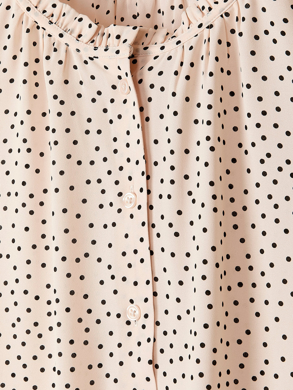 RW&CO Sleeveless Buttoned-Down Blouse with Ruffled Trim