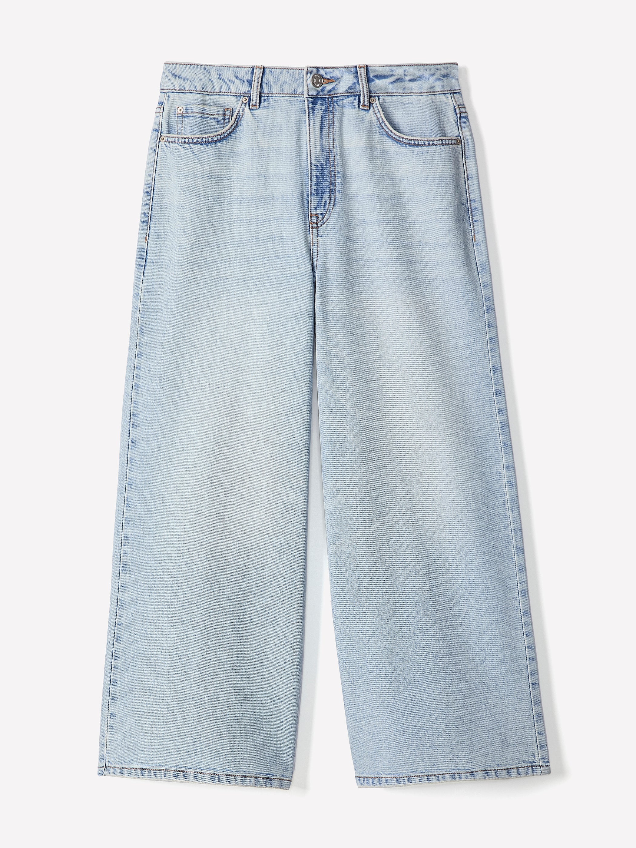 RW&CO High-Rise Wide-Leg Cropped Jeans