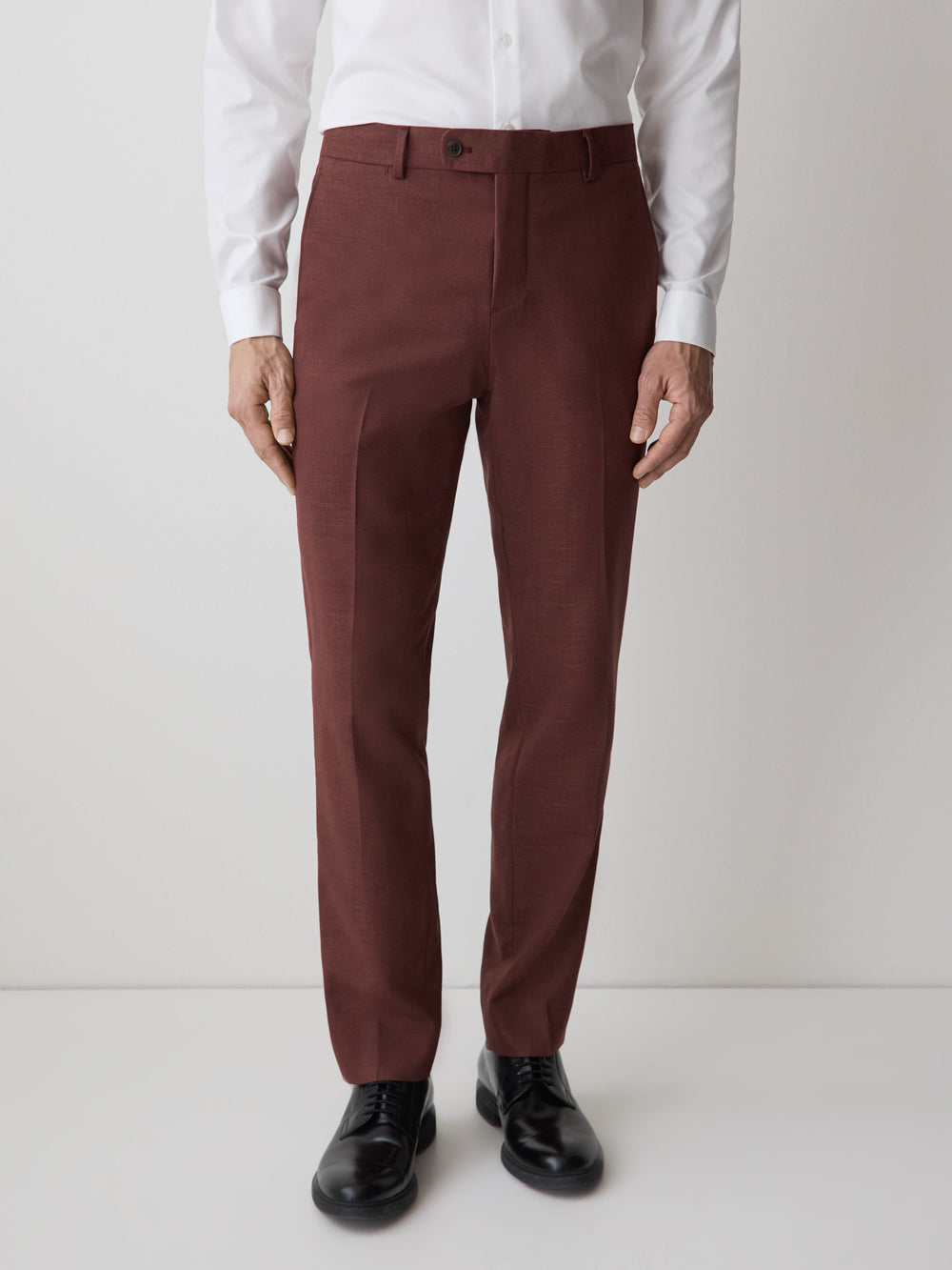 RW&CO Slim-Fit Deep Berry Suit Pant