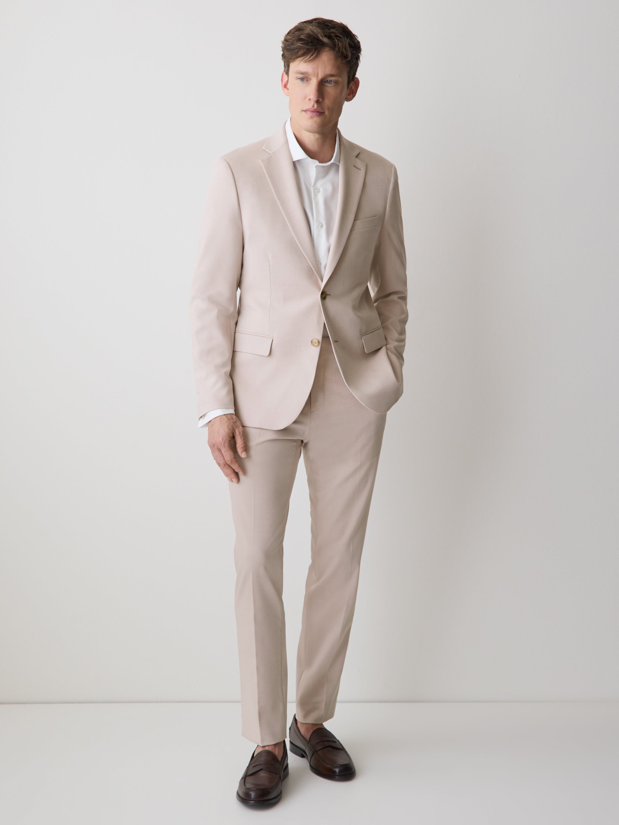 RW&CO Slim-Fit Light Pink Suit Blazer