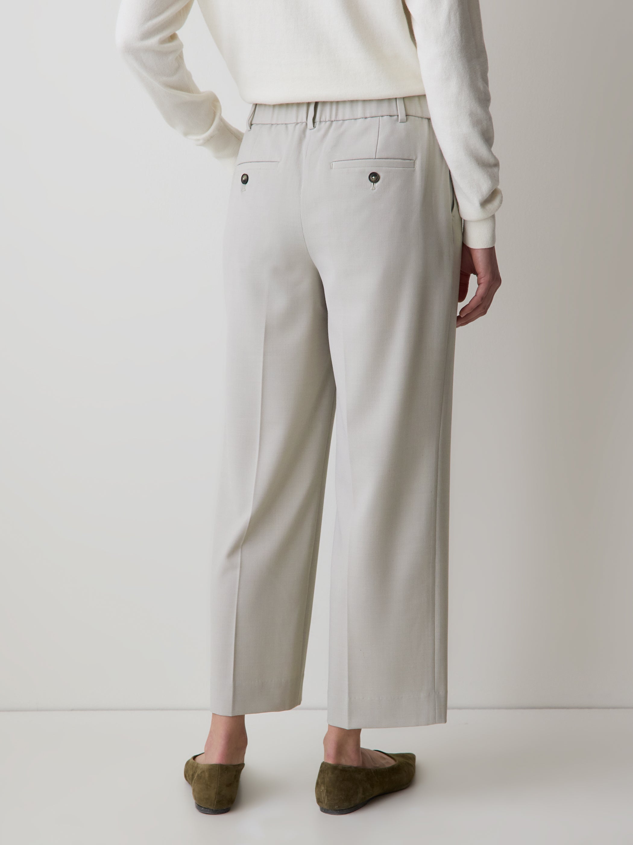 RW&CO Mid-Rise Straight-Leg Cropped Pant