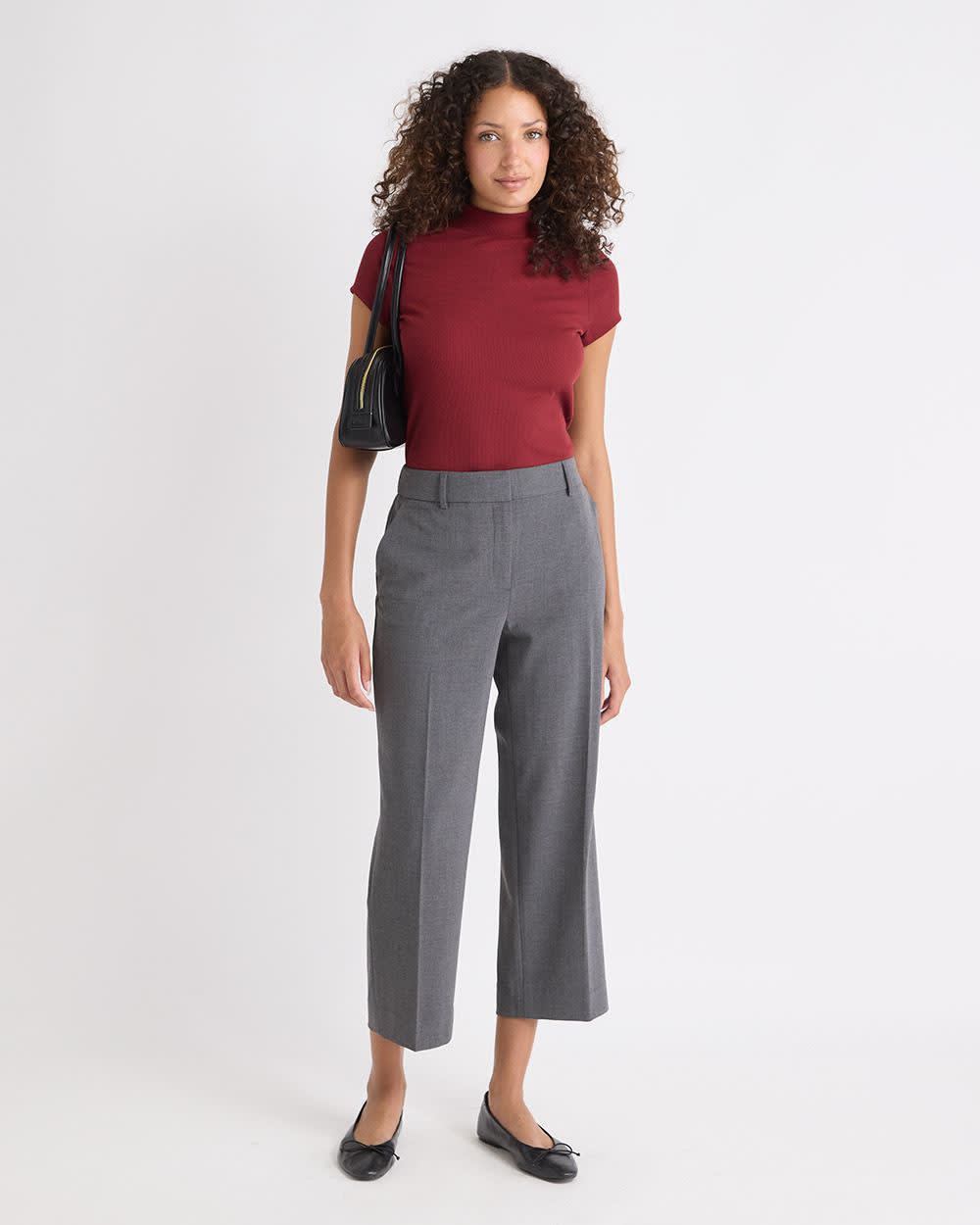 RW&CO Mid-Rise Straight-Leg Cropped Pant