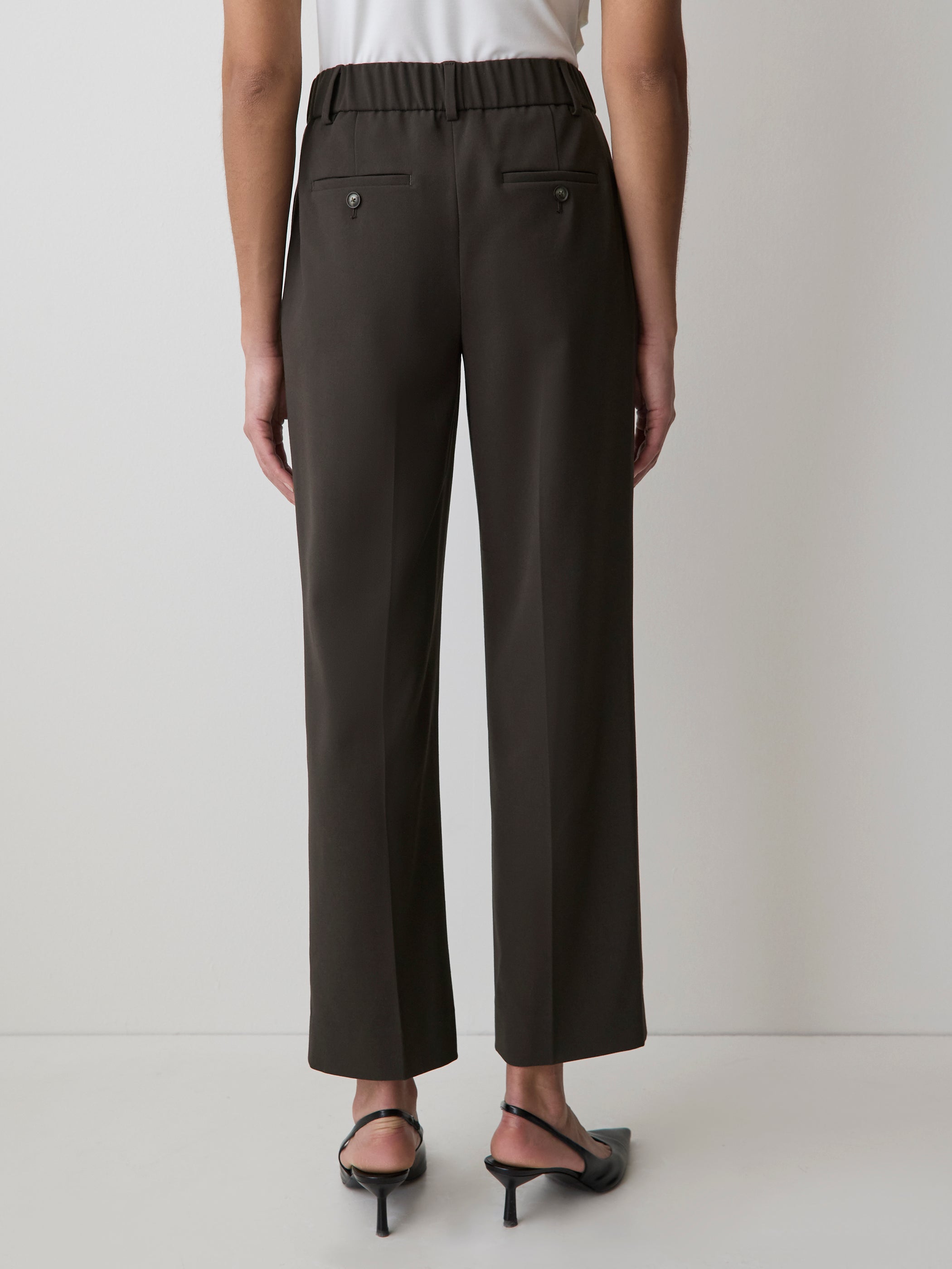 RW&CO Mid-Rise Straight-Leg Cropped Pant