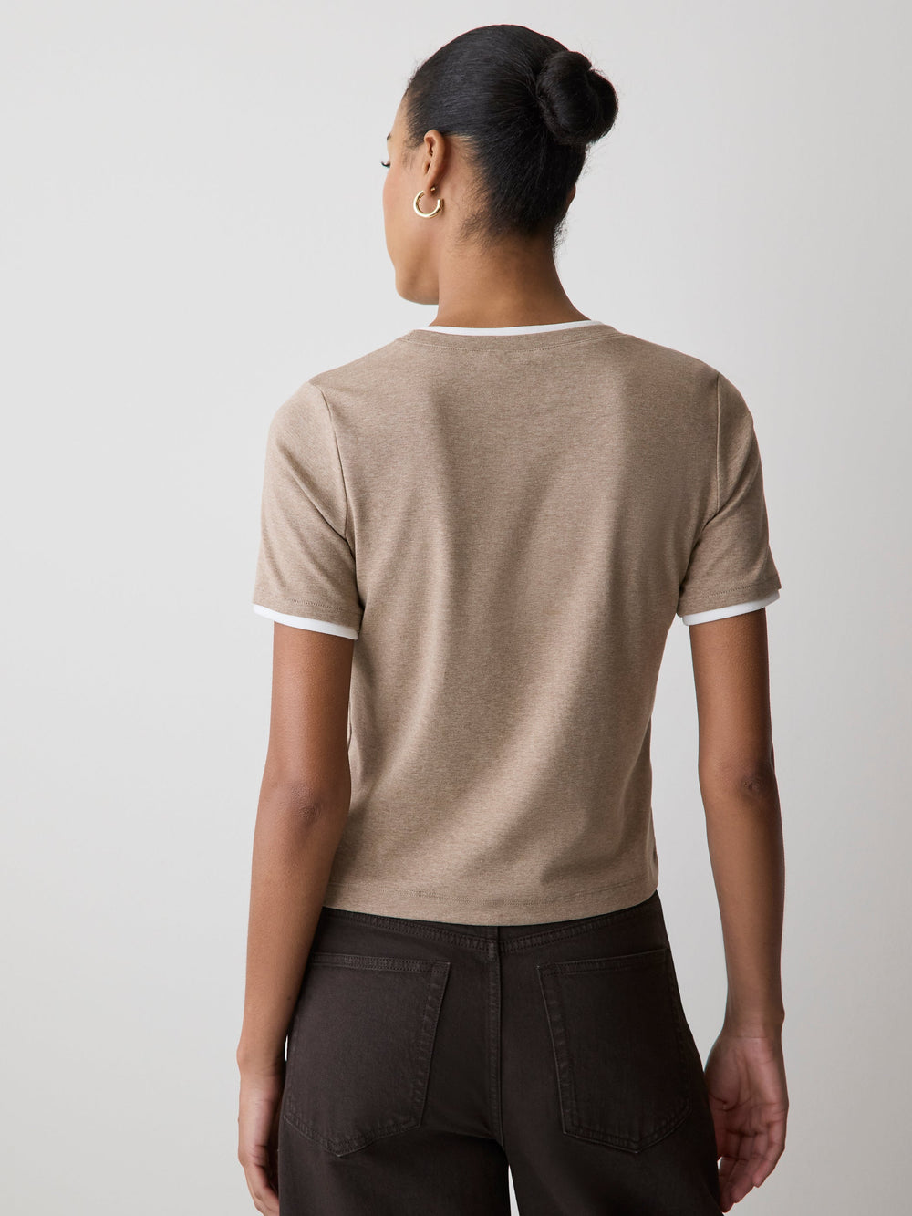 RW&CO Short-Sleeve Crew-Neck Ribbed Basic Tee