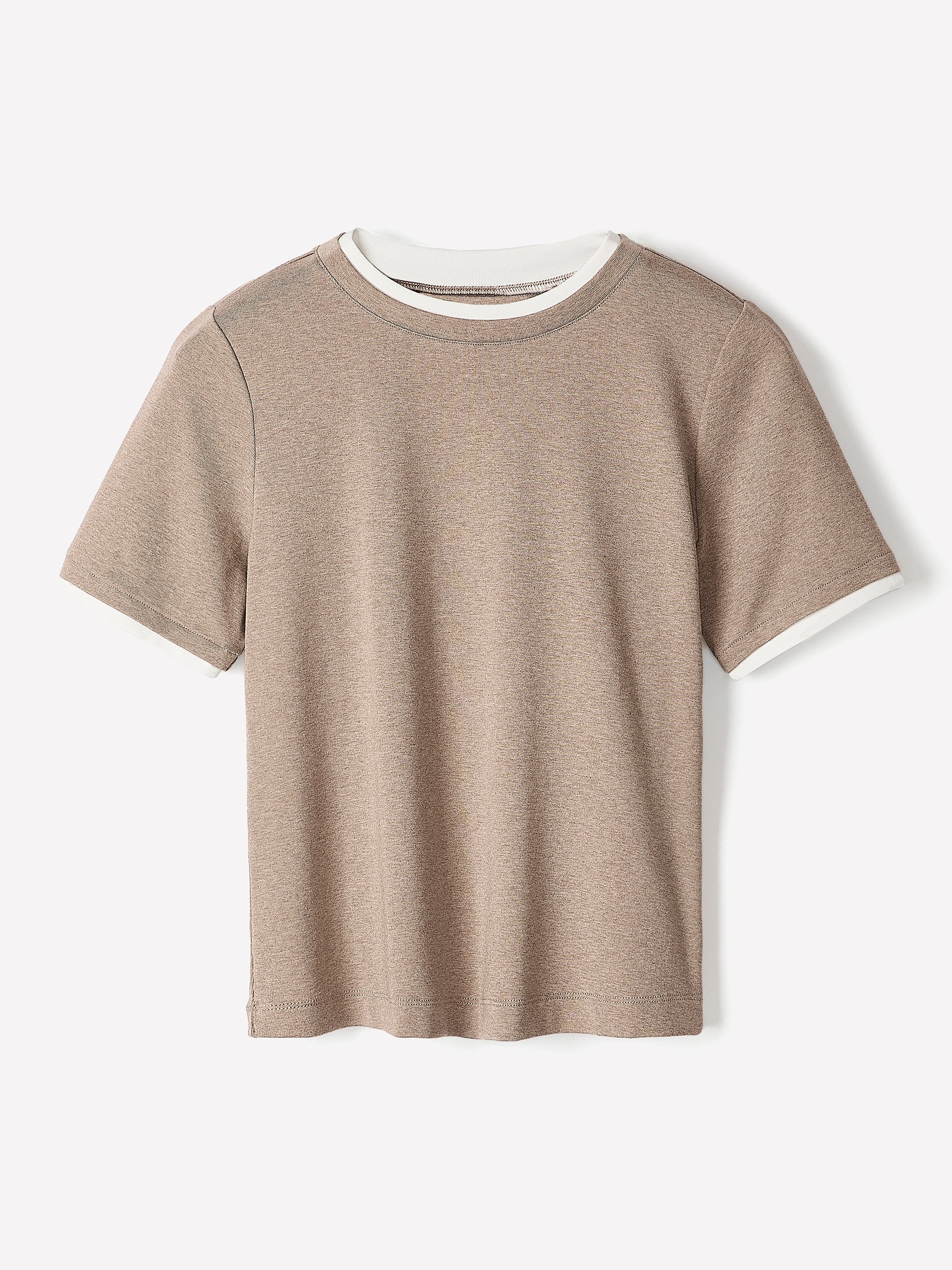 RW&CO Short-Sleeve Crew-Neck Ribbed Basic Tee