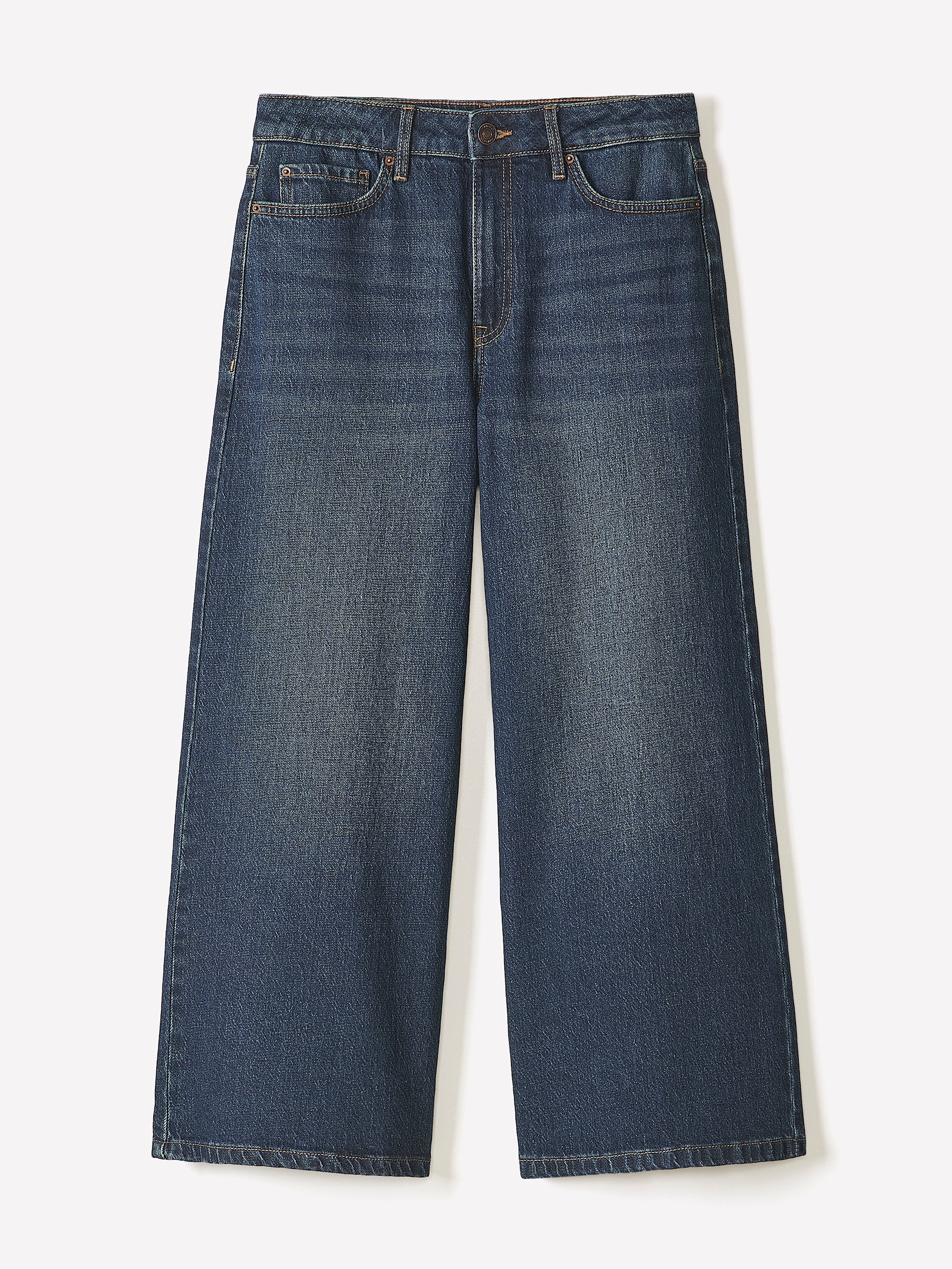 RW&CO High-Rise Wide-Leg Cropped Jeans