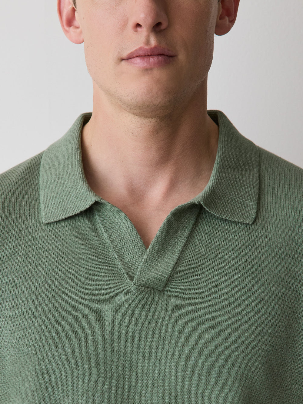 RW&CO Linen-Blend Short-Sleeve Polo