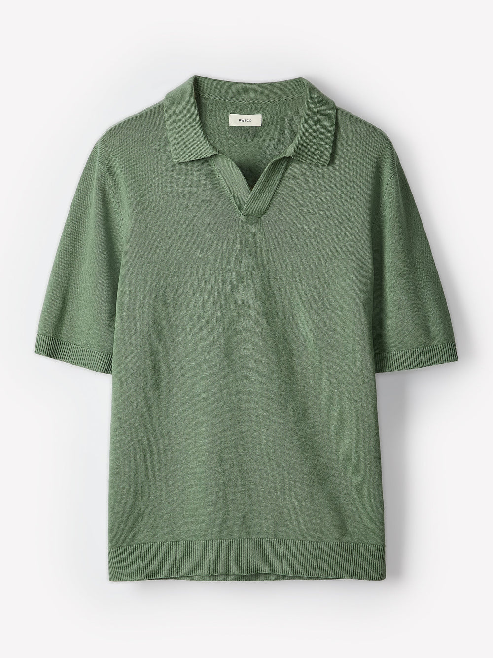 RW&CO Linen-Blend Short-Sleeve Polo
