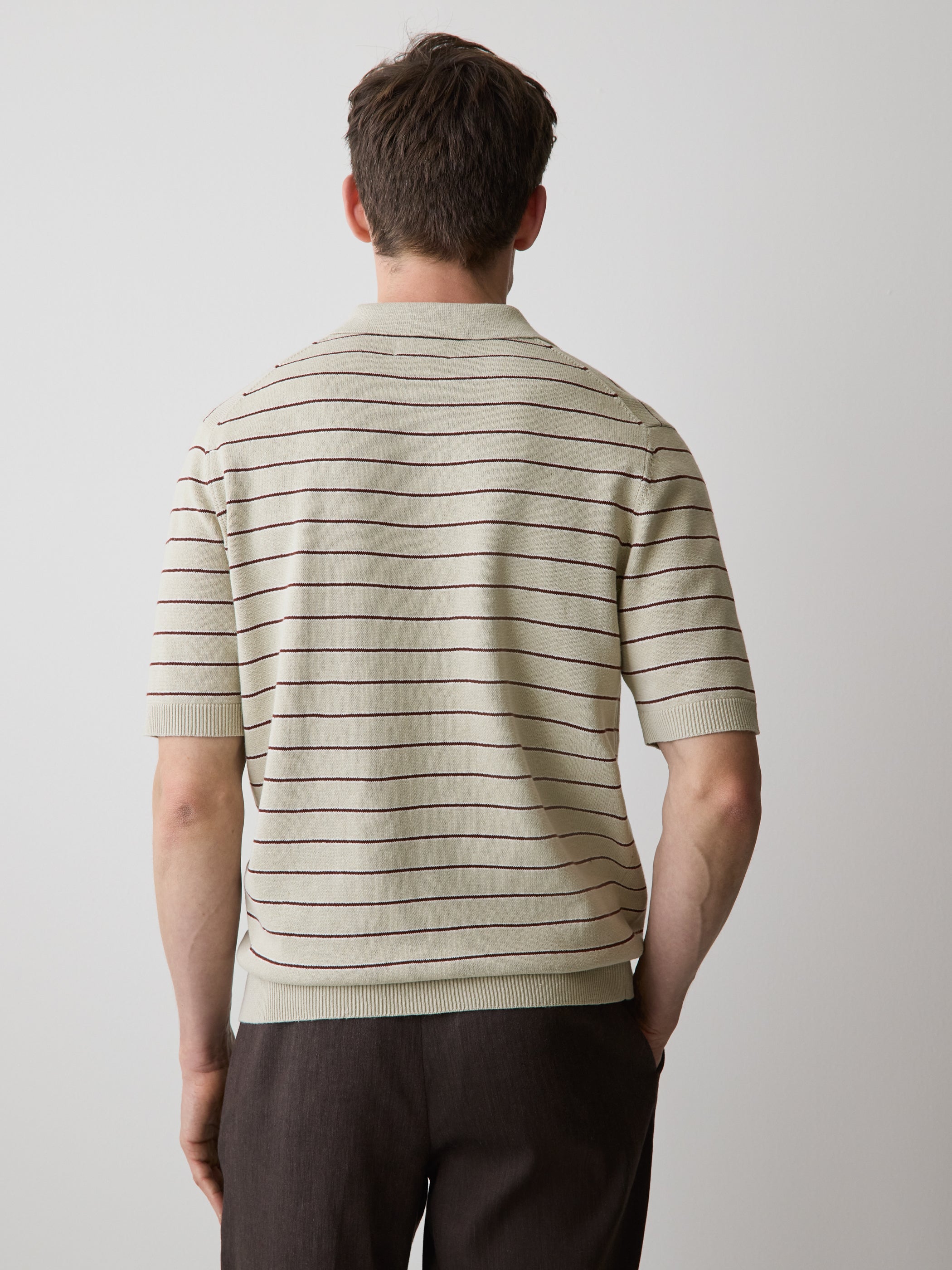 RW&CO Linen-Blend Short-Sleeve Polo