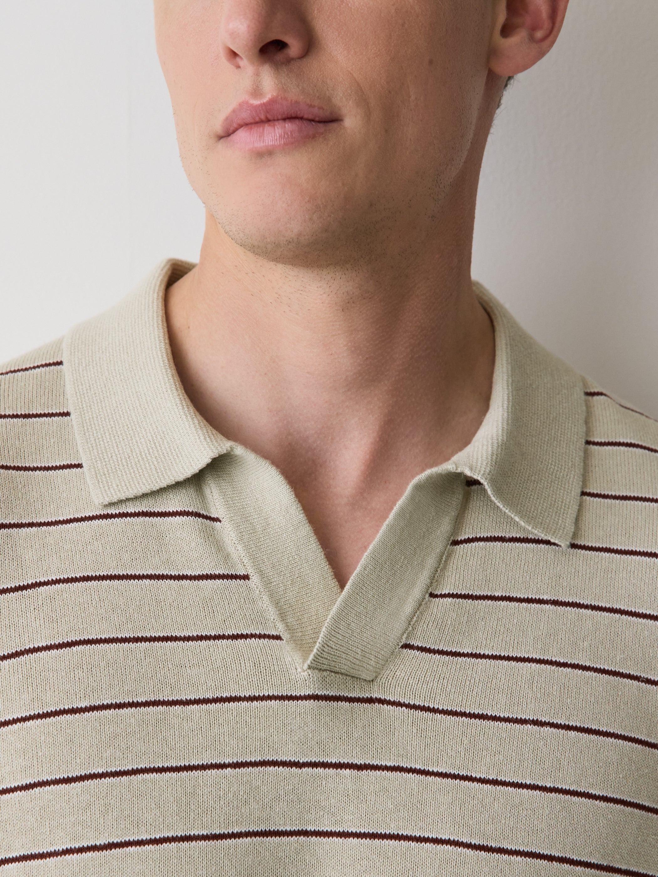 RW&CO Linen-Blend Short-Sleeve Polo