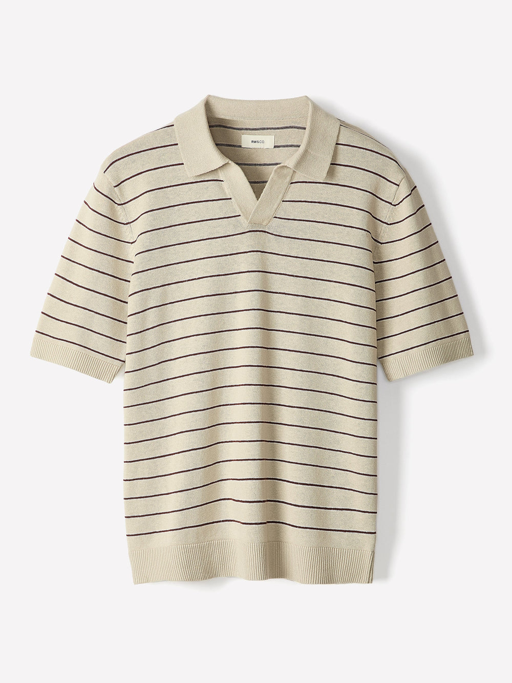 RW&CO Linen-Blend Short-Sleeve Polo