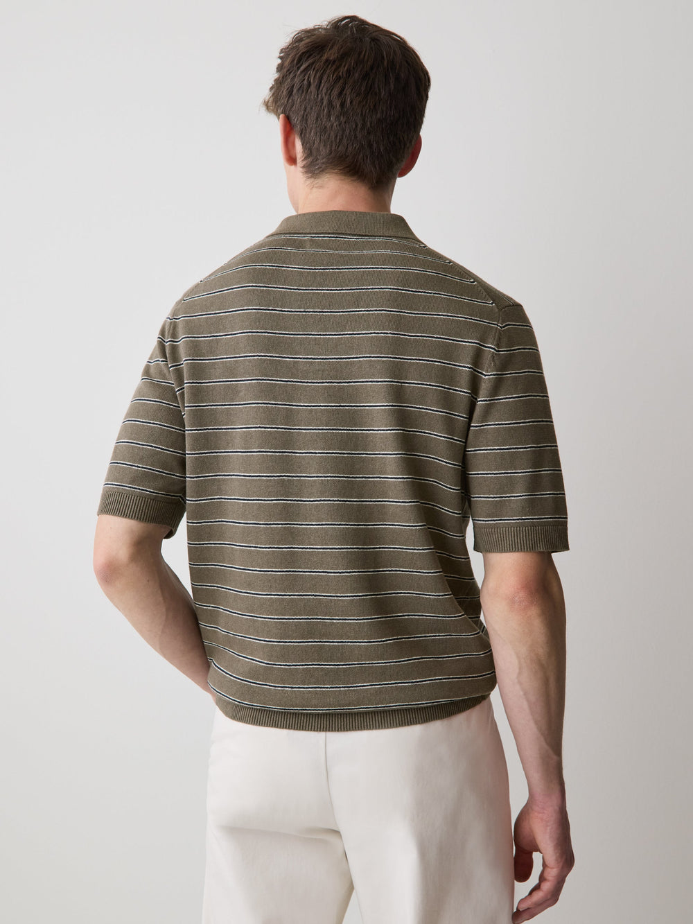 RW&CO Linen-Blend Short-Sleeve Polo