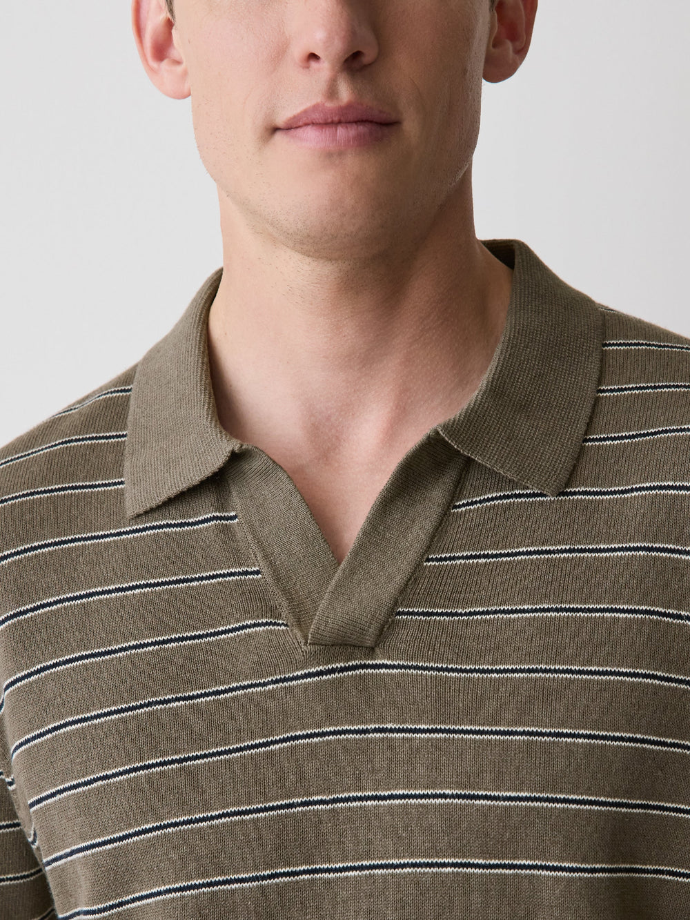 RW&CO Linen-Blend Short-Sleeve Polo