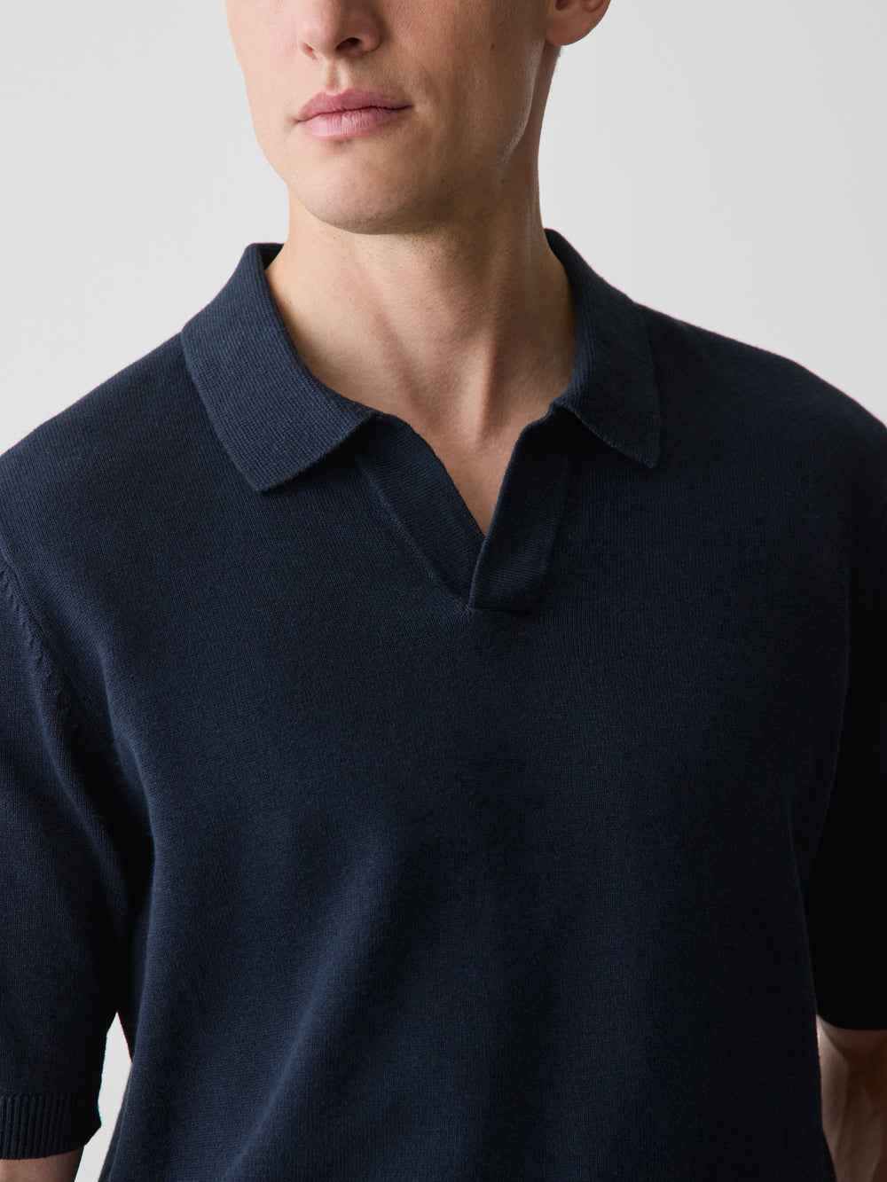 RW&CO Linen-Blend Short-Sleeve Polo