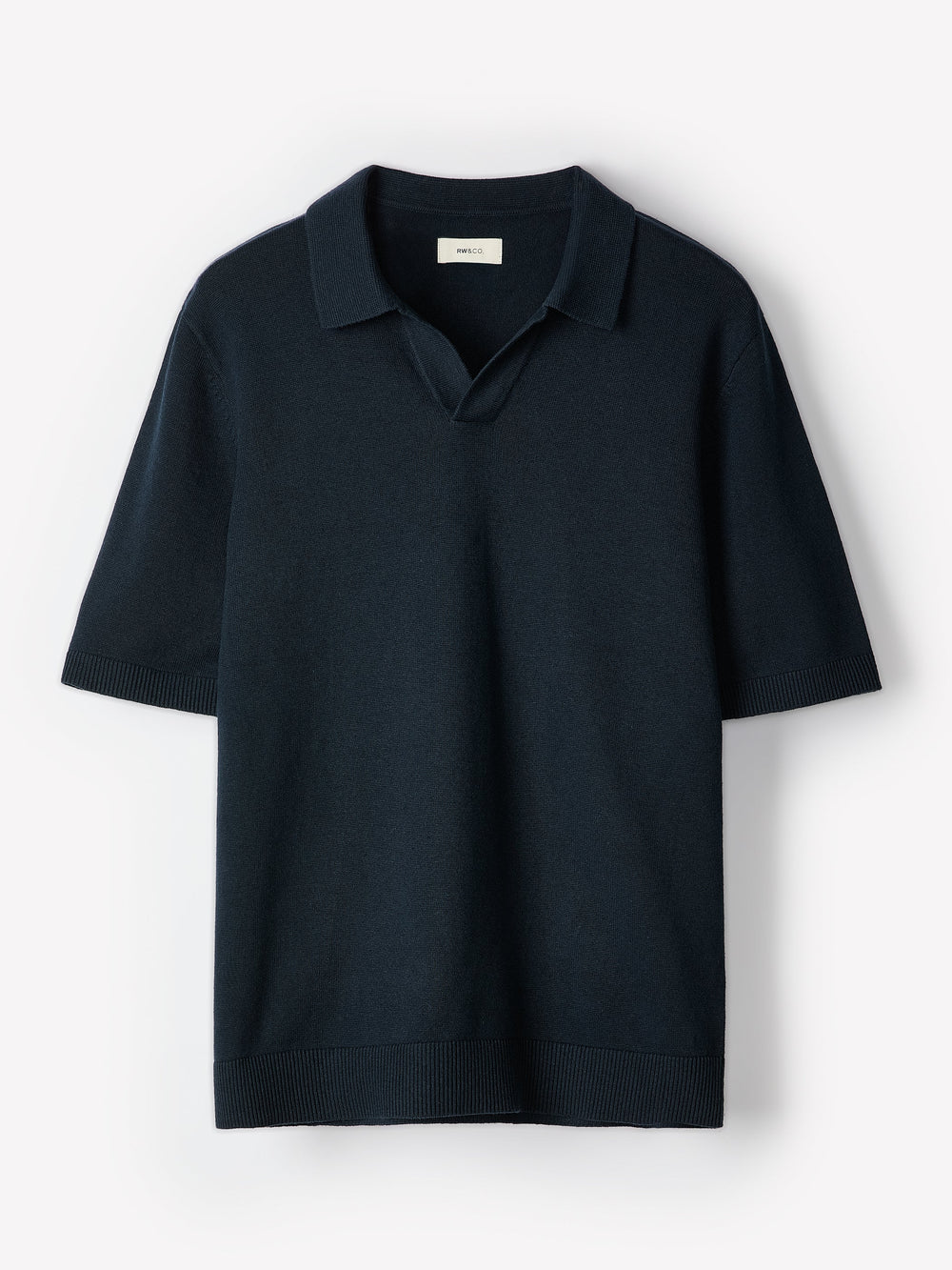 RW&CO Linen-Blend Short-Sleeve Polo