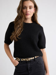 RW&CO Leather Belt with Leopard Print