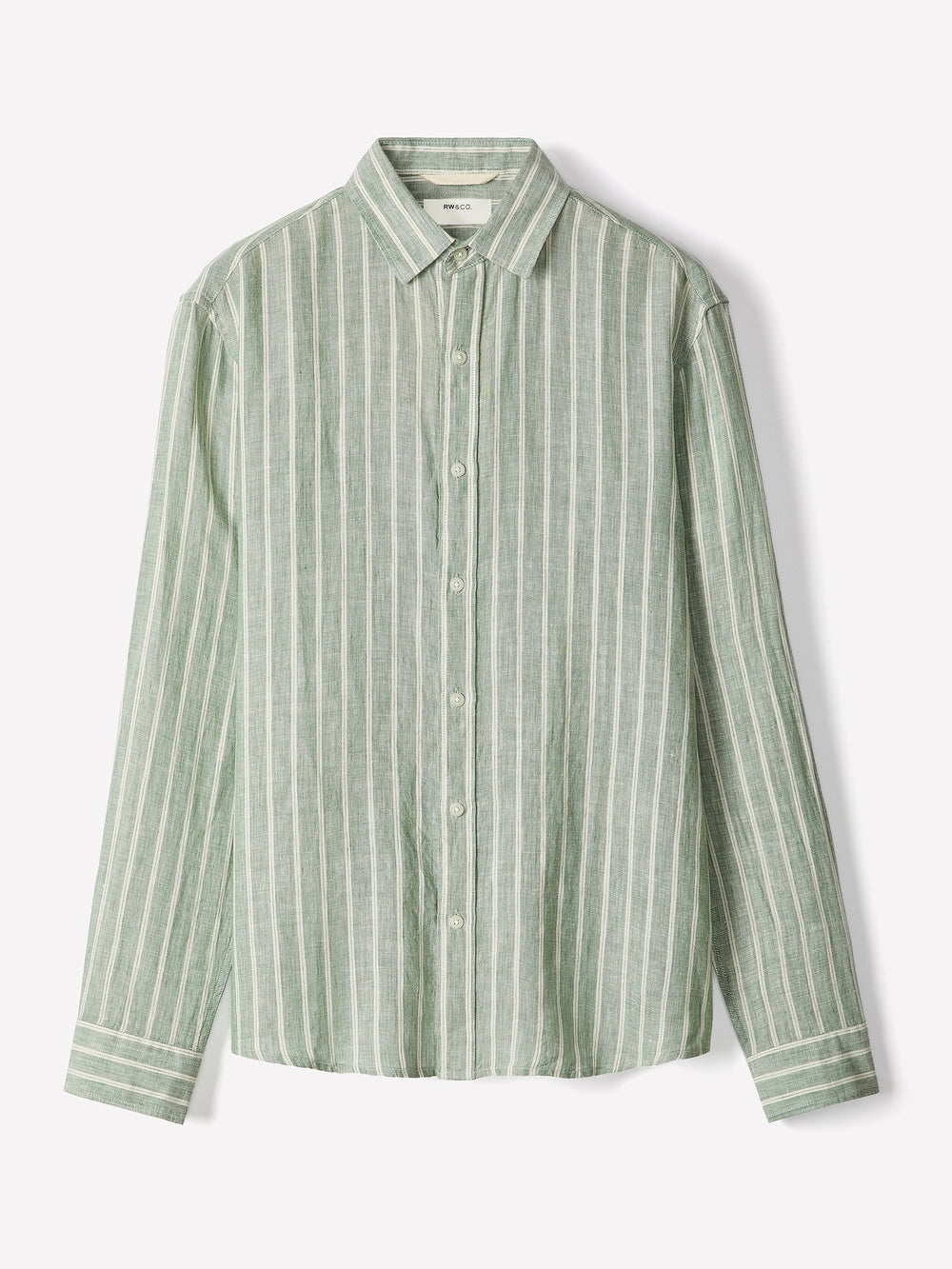 RW&CO Striped Long-Sleeve Linen Shirt