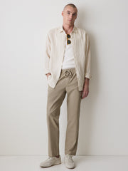 RW&CO Striped Long-Sleeve Linen Shirt