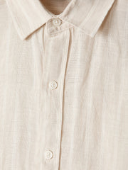 RW&CO Striped Long-Sleeve Linen Shirt