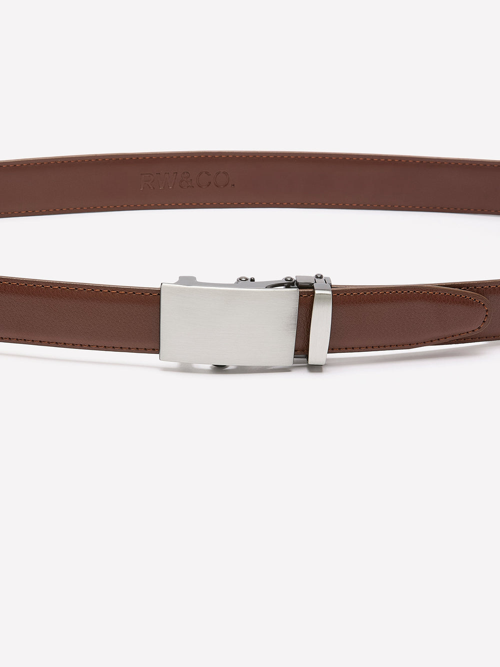 RW&CO Leather Belt with Plate Buckle