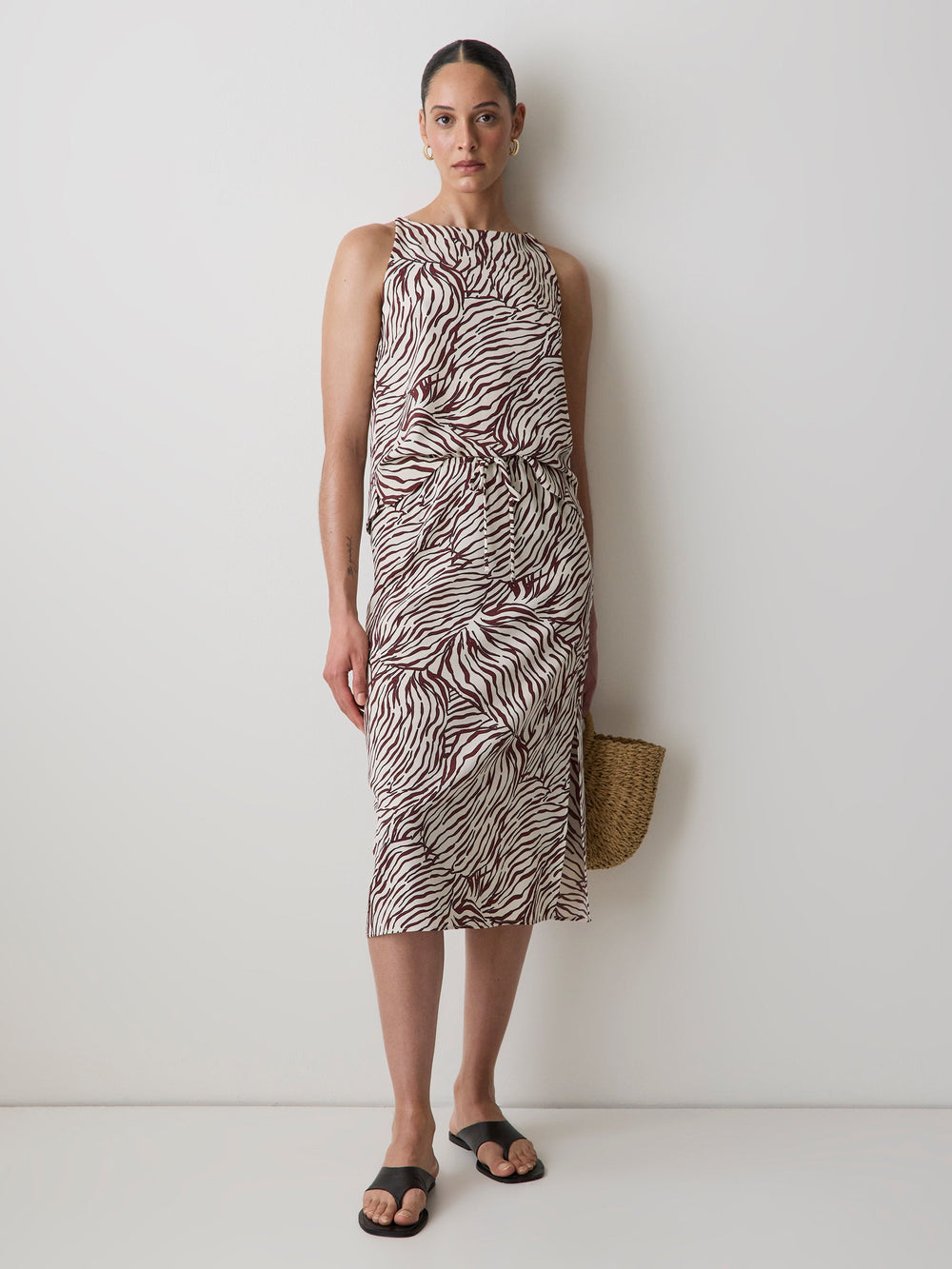 RW&CO High-Rise Straight Midi Skirt