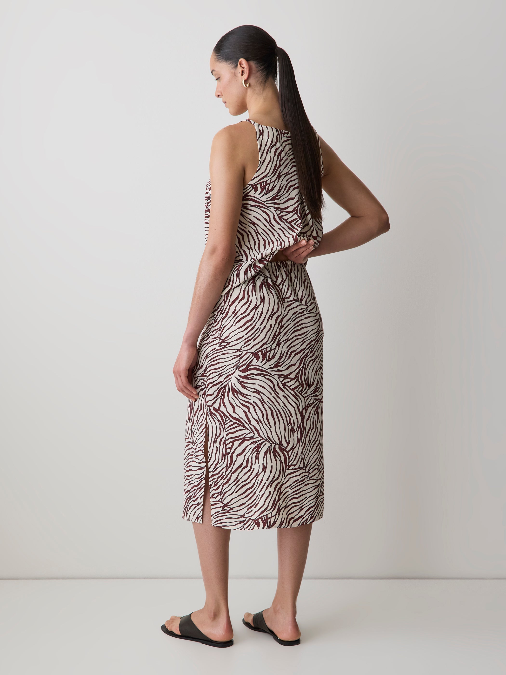 RW&CO High-Rise Straight Midi Skirt