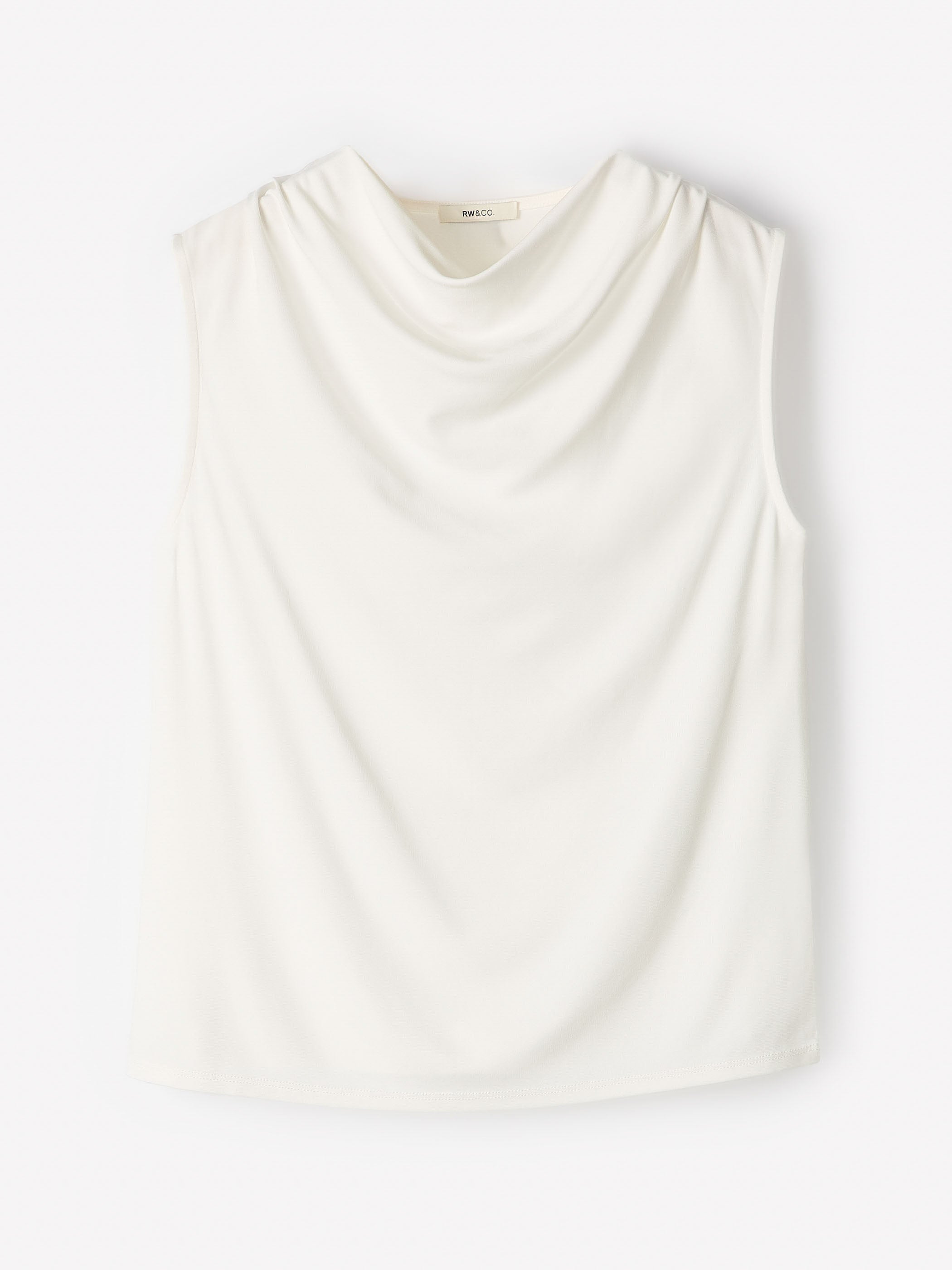 RW&CO Sleeveless Top with Cowl Neckline