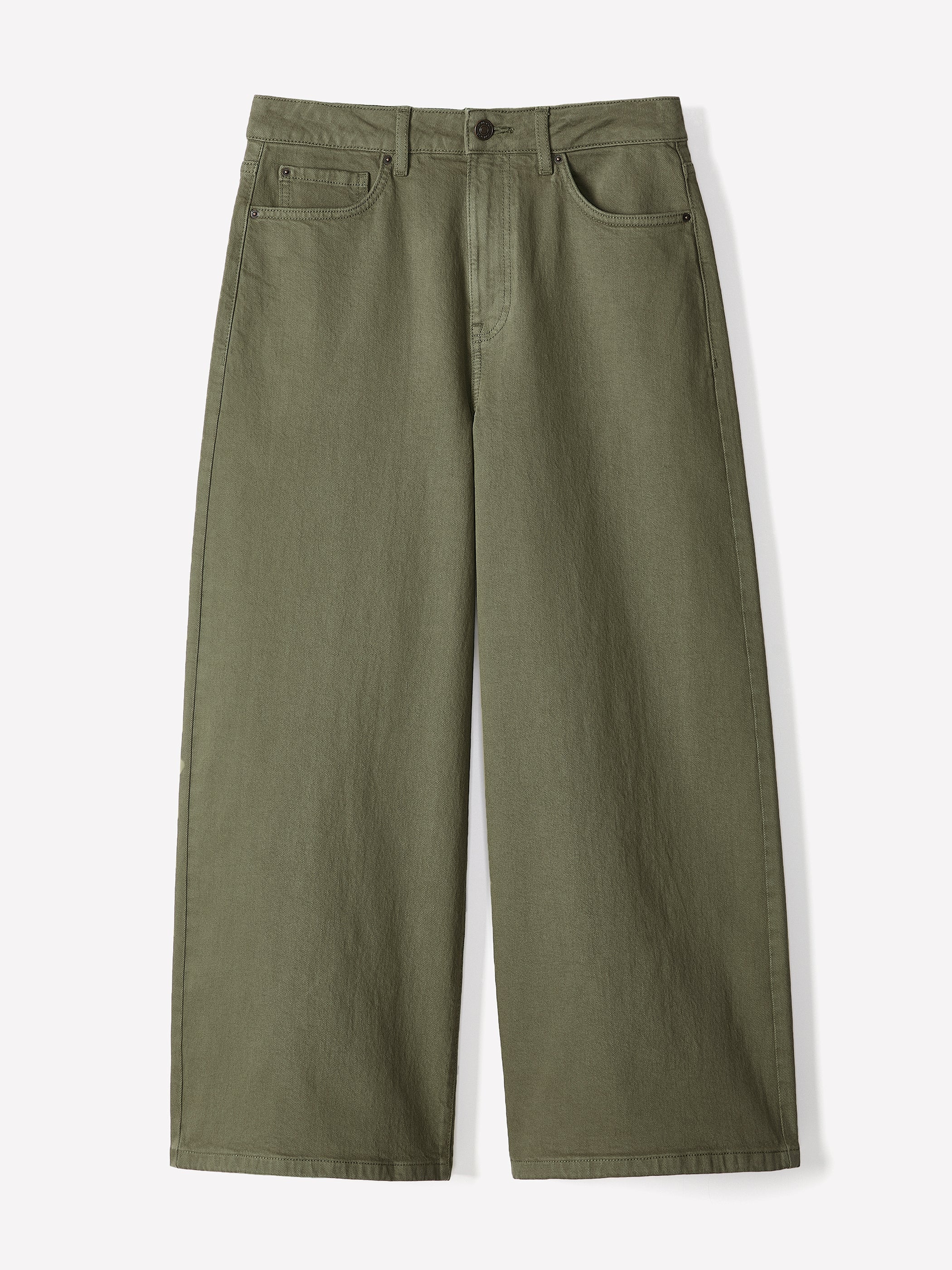 RW&CO High-Rise Wide-Leg Cropped Jeans