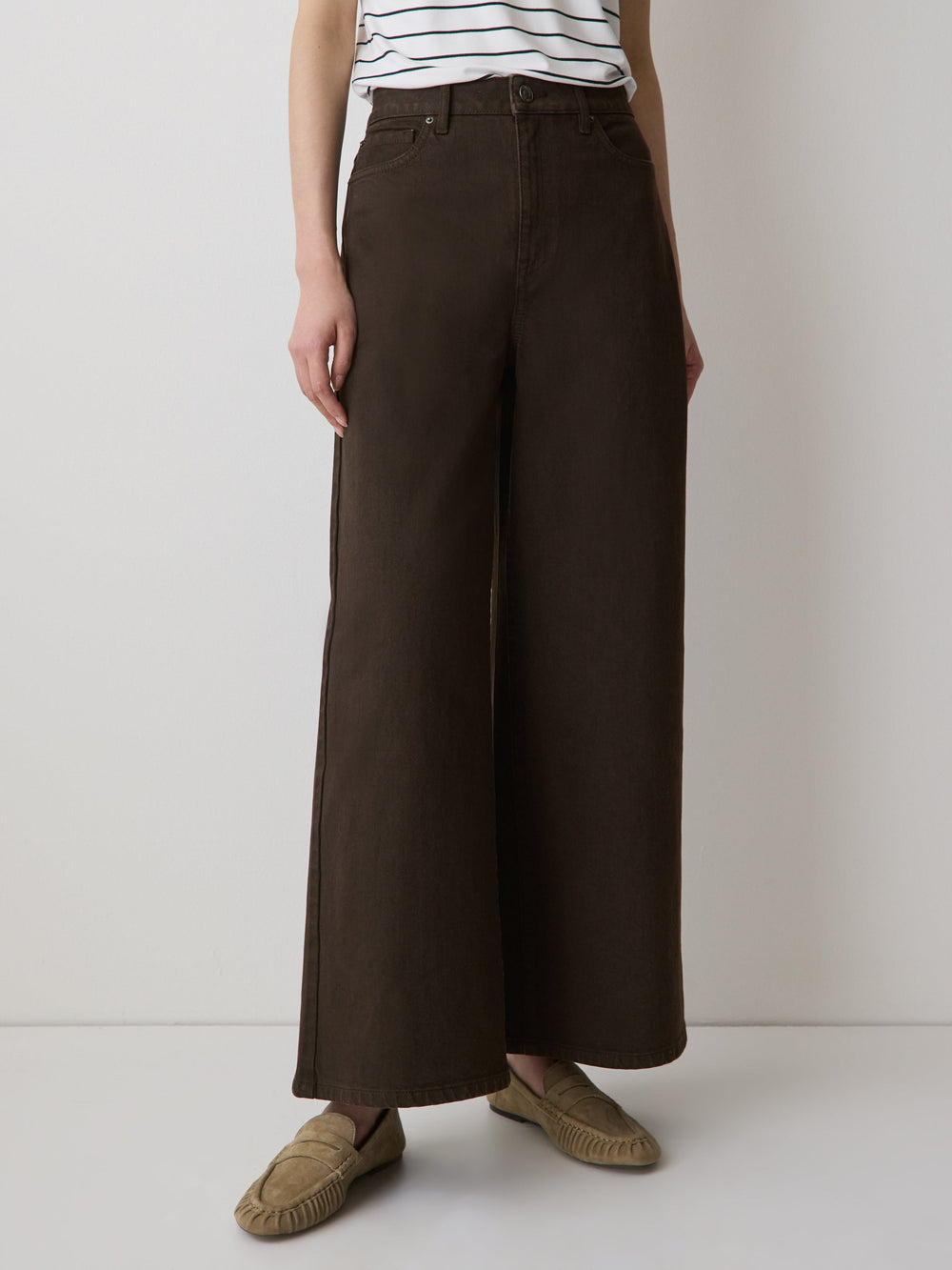 RW&CO High-Rise Wide-Leg Cropped Jeans