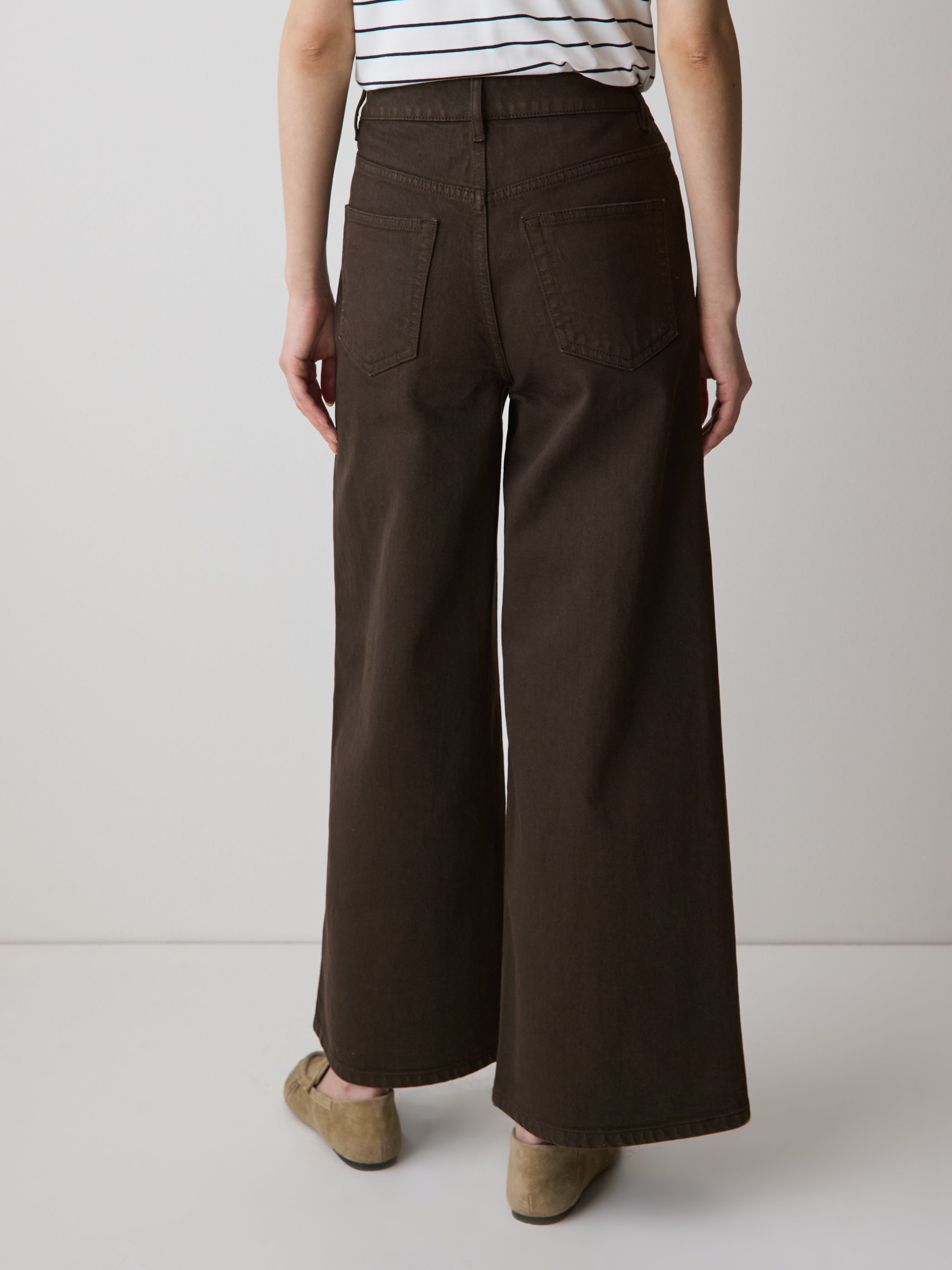 RW&CO High-Rise Wide-Leg Cropped Jeans