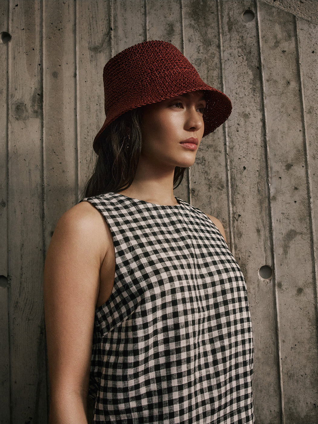 RW&CO Sleeveless Crew-Neck Linen-Blend Blouse