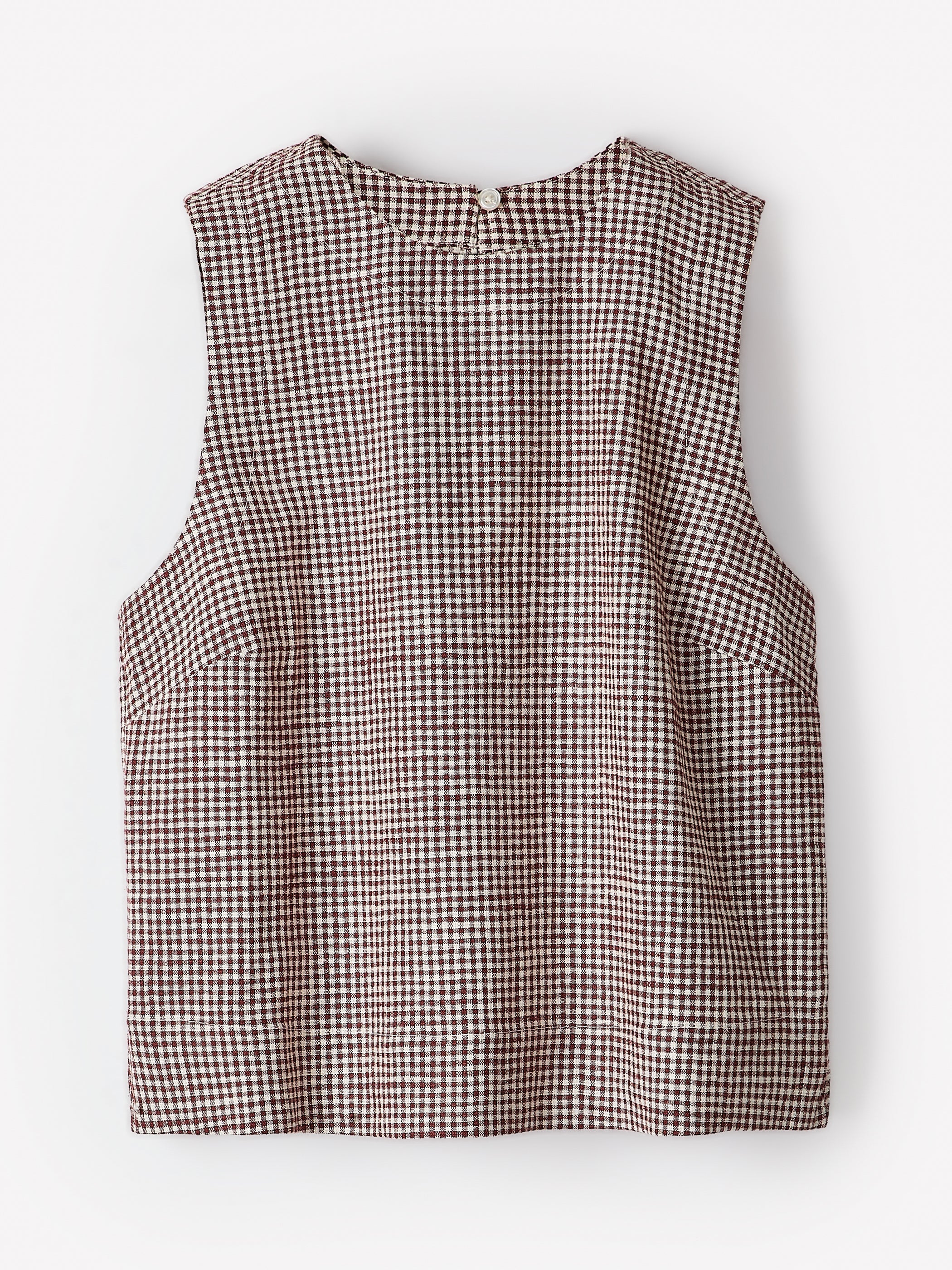 RW&CO Sleeveless Crew-Neck Linen-Blend Blouse
