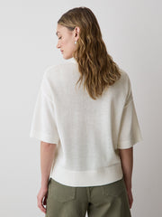 RW&CO Short-Sleeve Crew-Neck Boxy Sweater