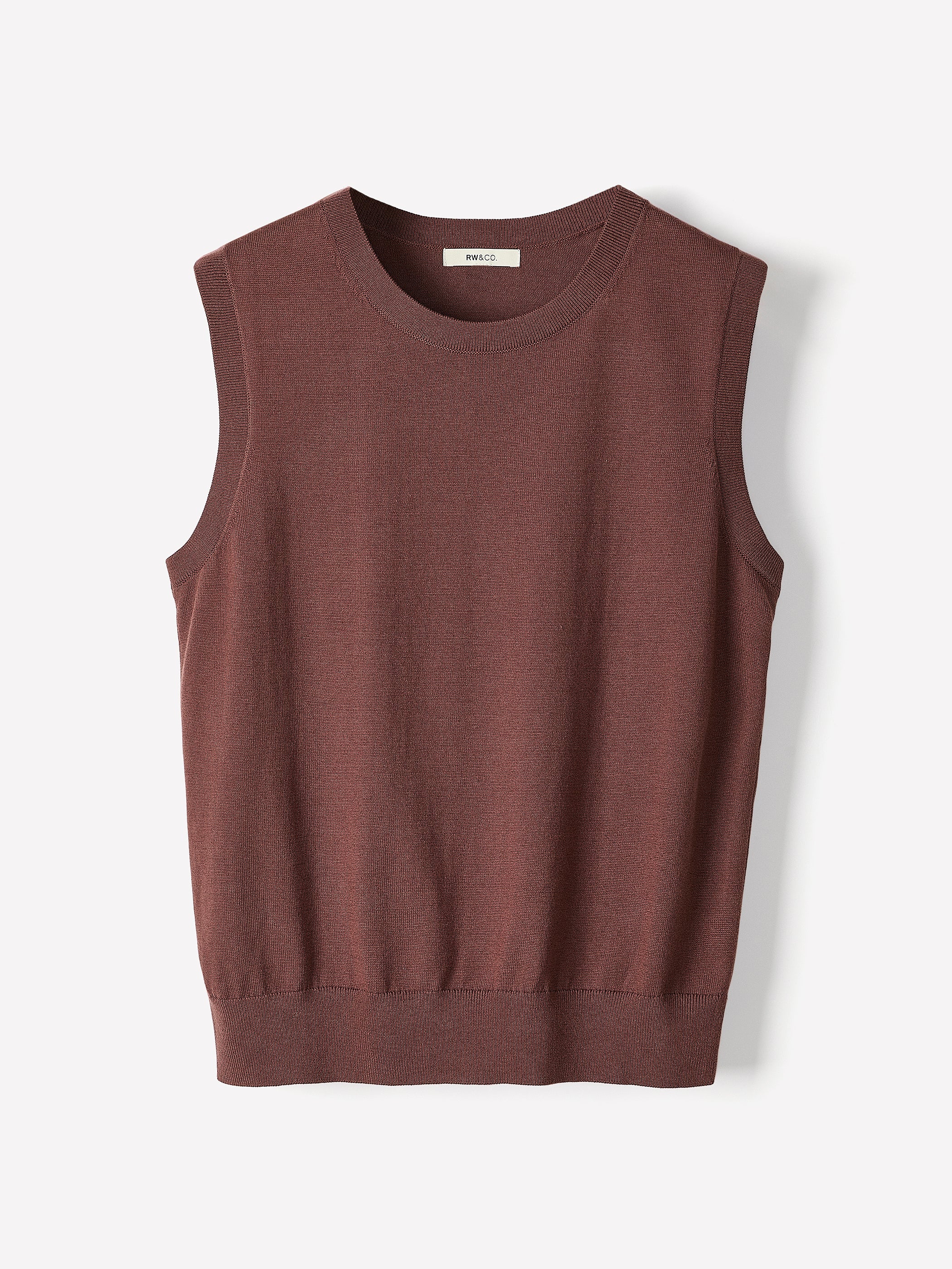 RW&CO Sleeveless Scoop-Neck Sweater