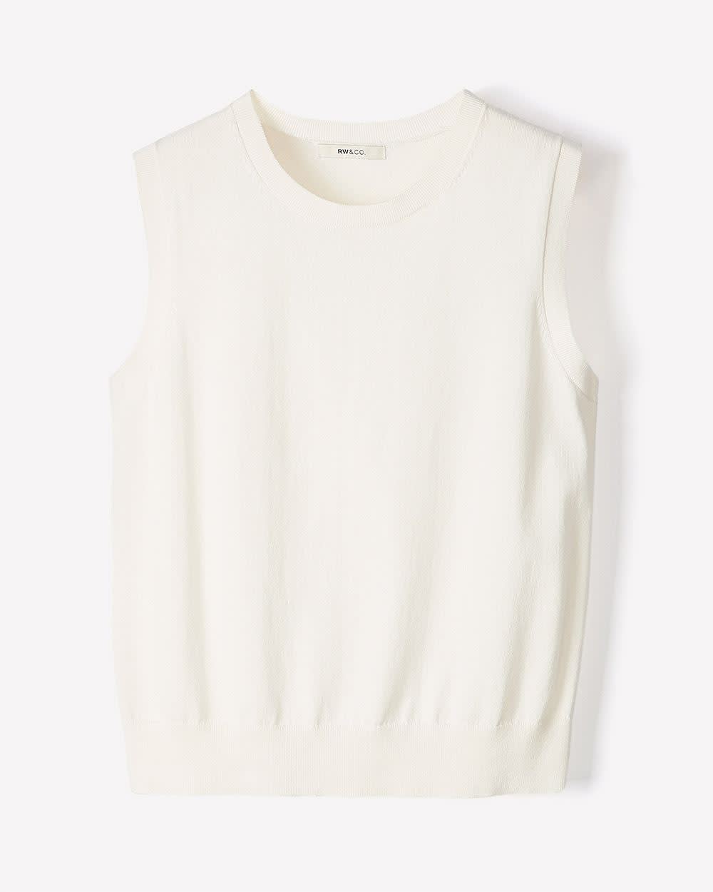 RW&CO Sleeveless Scoop-Neck Sweater