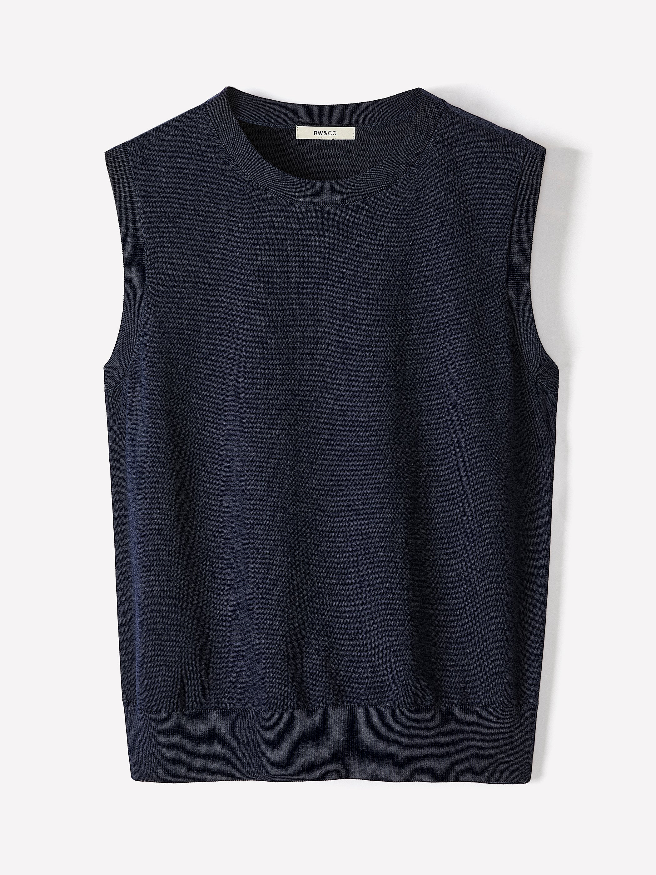 RW&CO Sleeveless Scoop-Neck Sweater