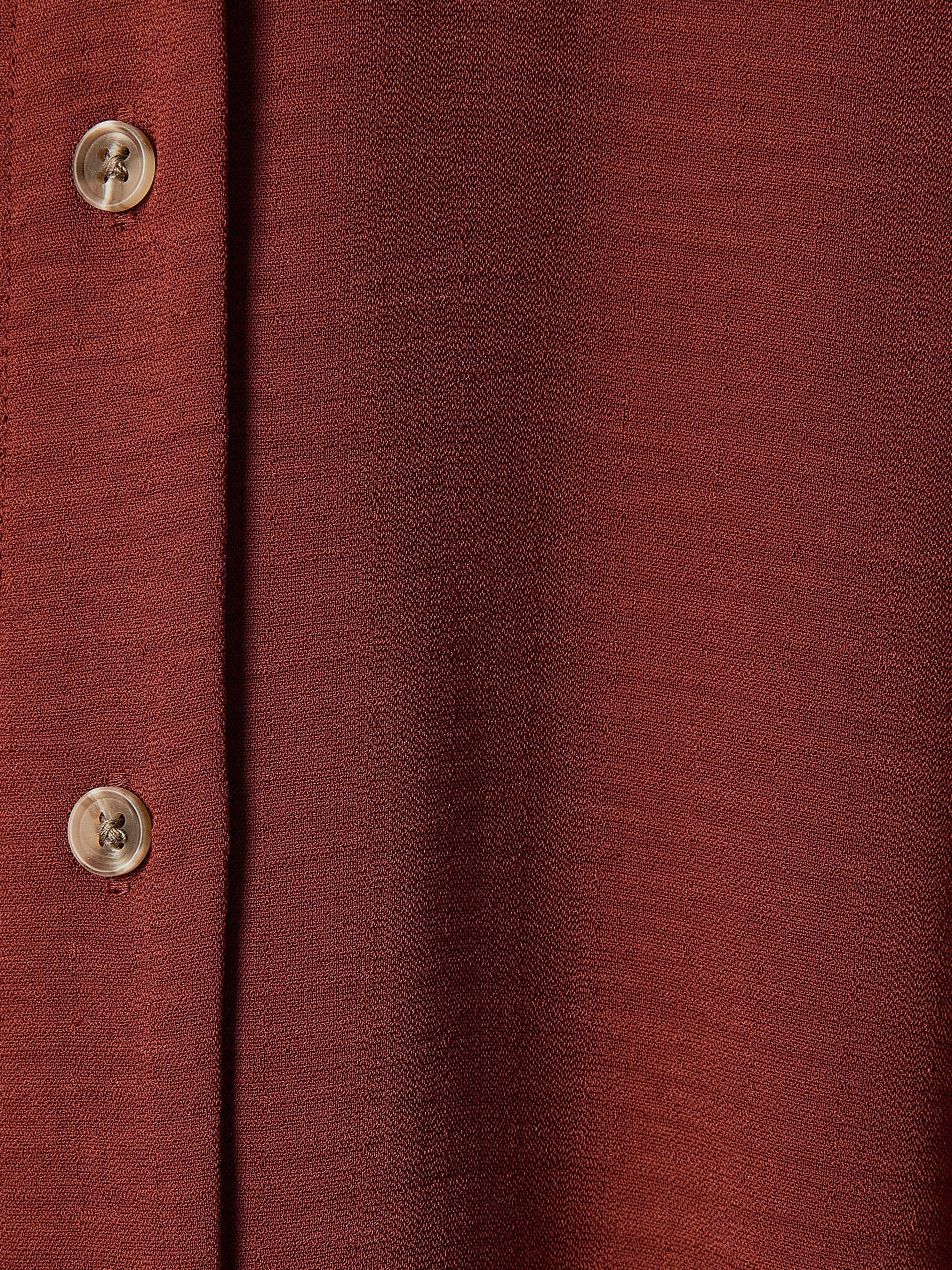 RW&CO Short-Sleeve Buttoned-Down Midi Dress with Shirt Collar