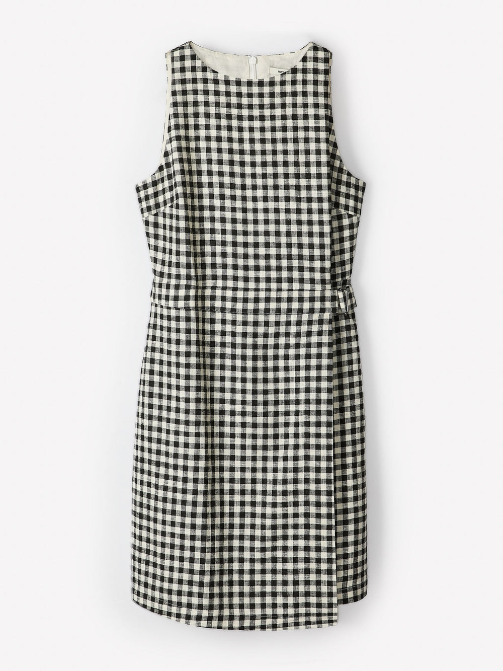 RW&CO Sleeveless Boat-Neck Linen-Blend Midi Dress