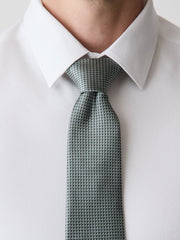 RW&CO Mint Regular Tie with Geometric Pattern