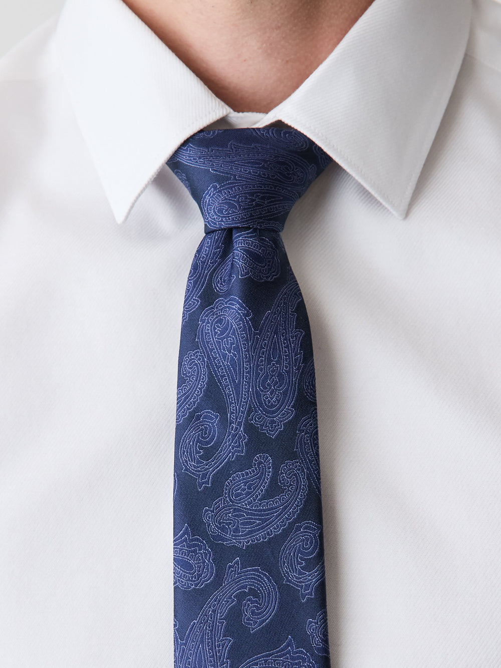RW&CO Skinny Tie with Paisley Pattern