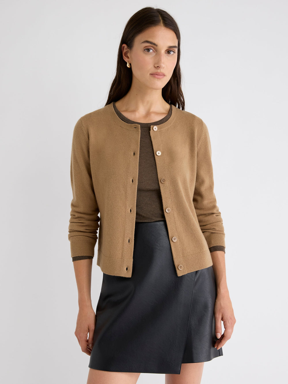 RW&CO Merino Wool Button-Down Cardigan
