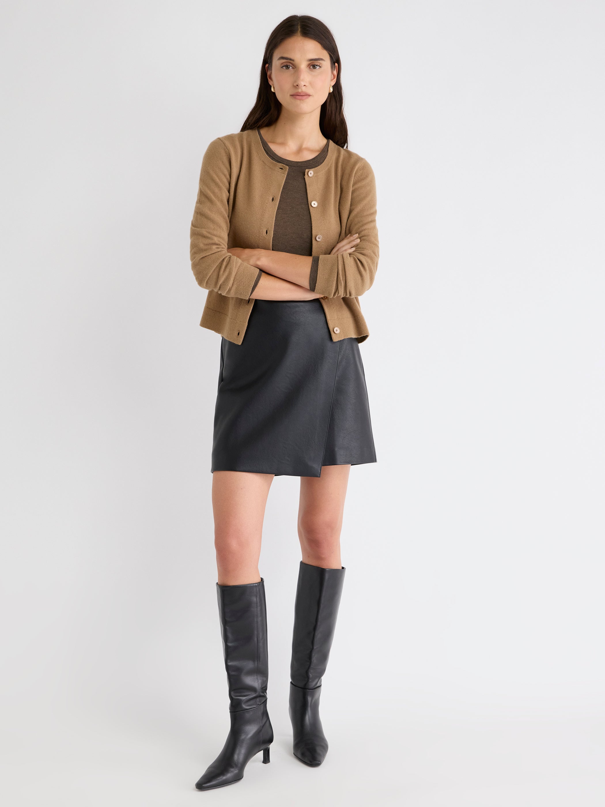 RW&CO Merino Wool Button-Down Cardigan
