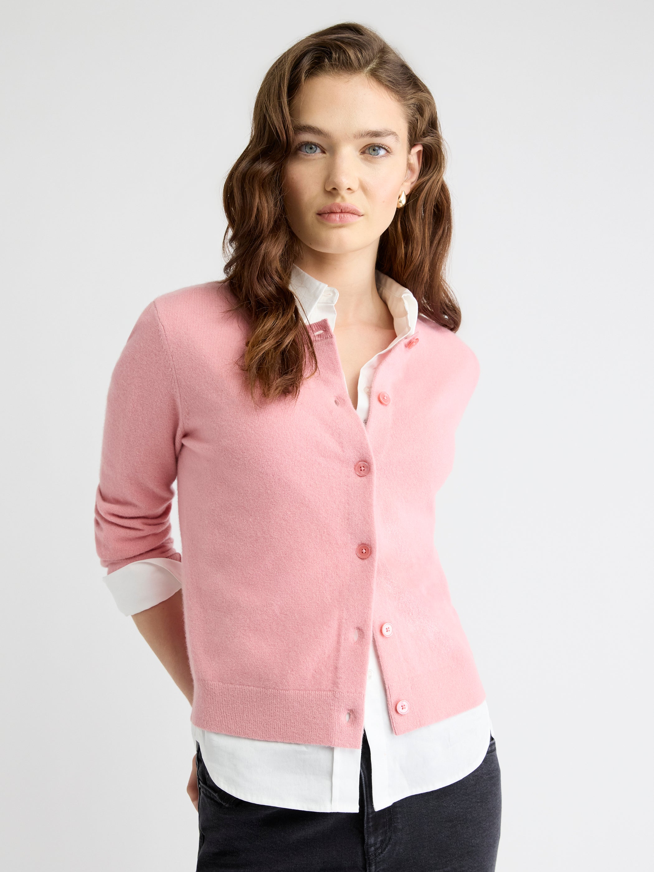 RW&CO Merino Wool Button-Down Cardigan