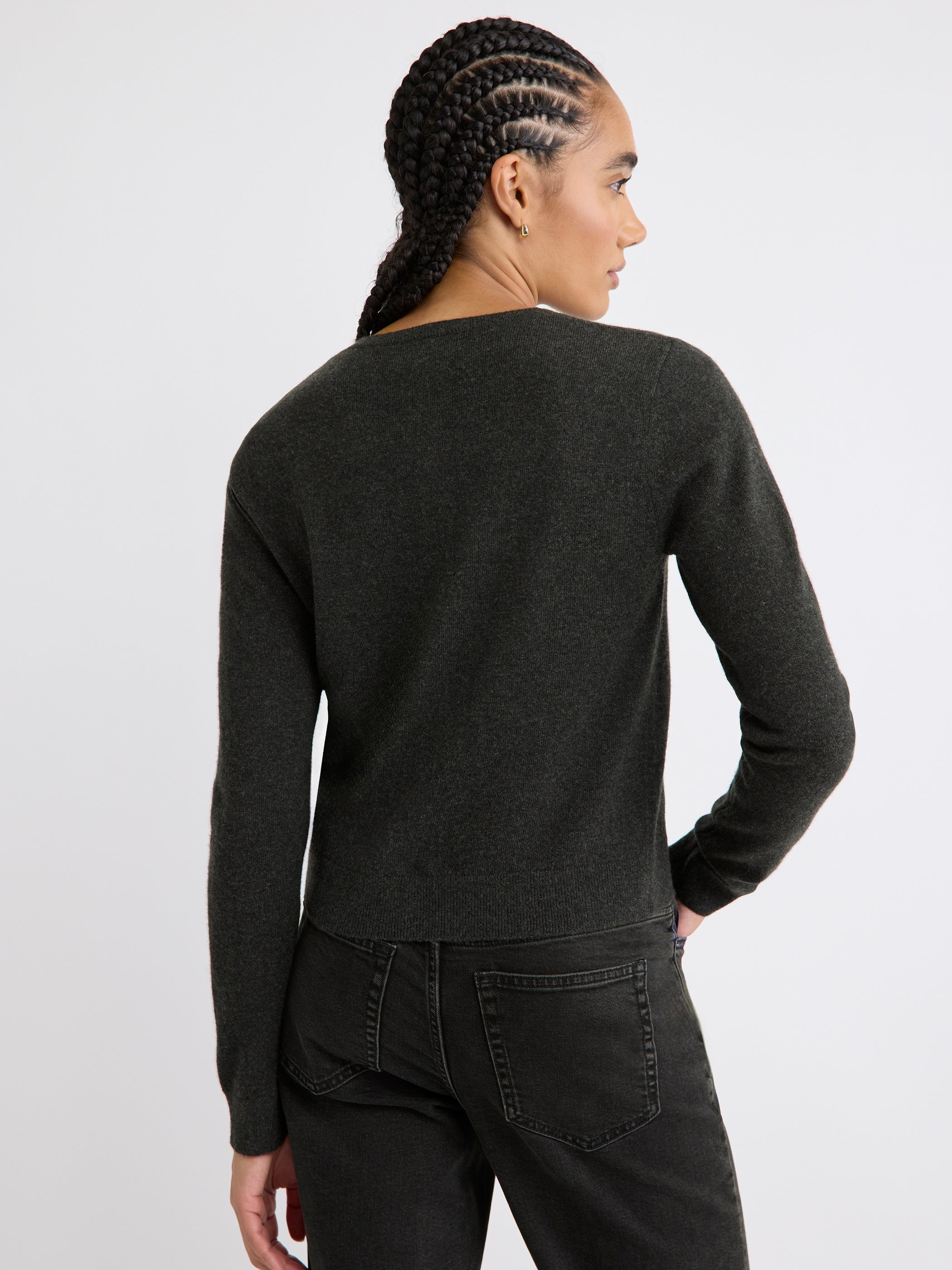 RW&CO Merino Wool Button-Down Cardigan
