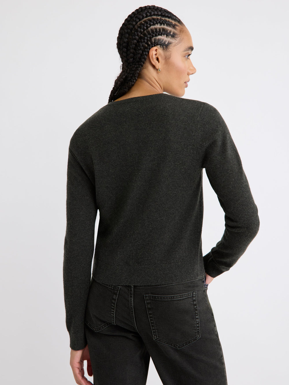 RW&CO Merino Wool Button-Down Cardigan