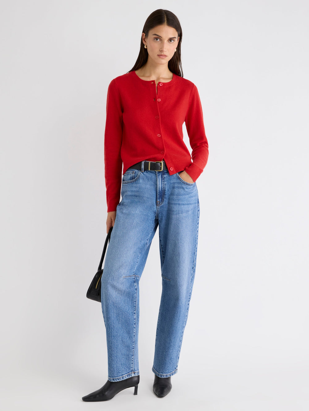 RW&CO Merino Wool Button-Down Cardigan
